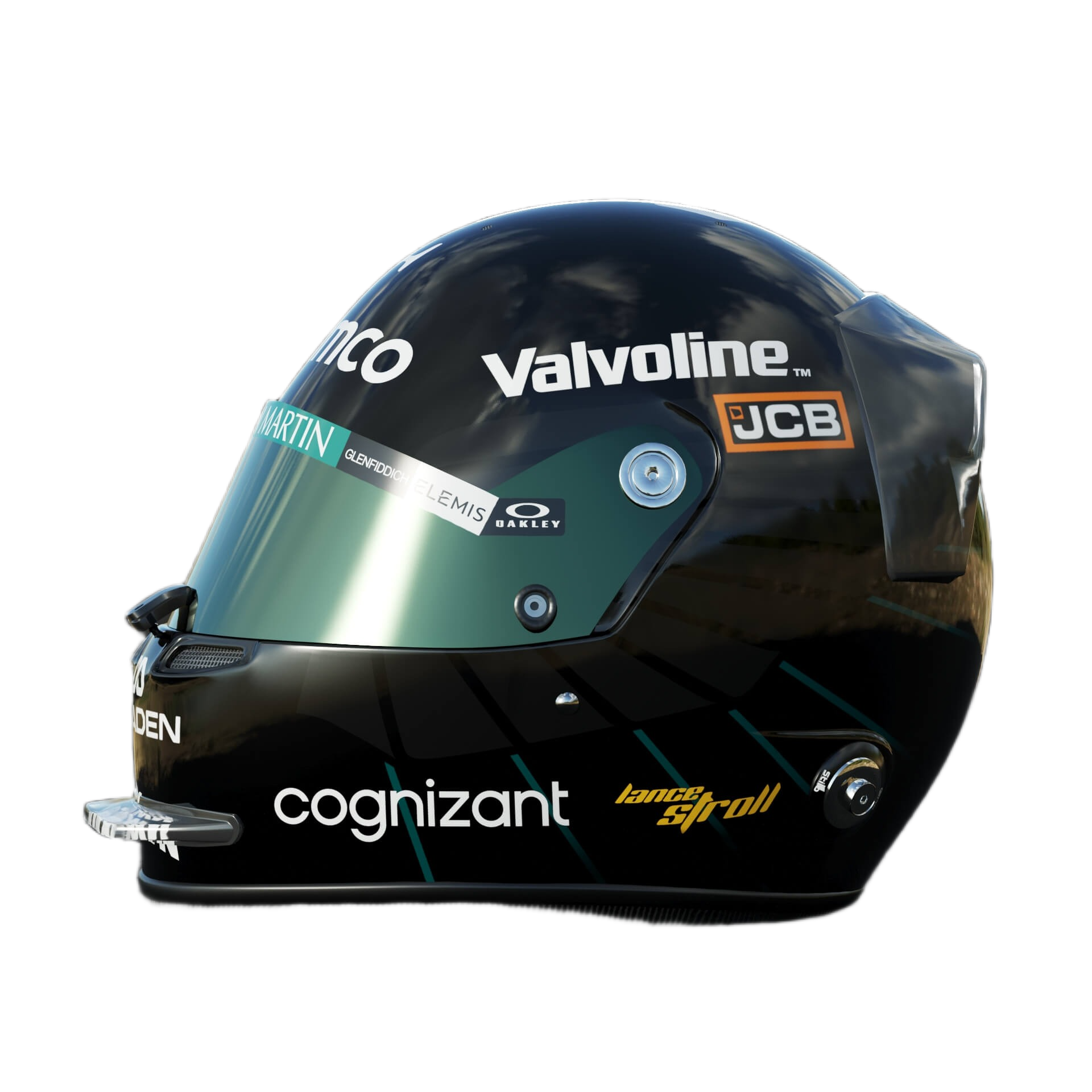 Handcrafted Lance Stroll Inspired 2026 Racing Display Helmet – 1:1 Scale