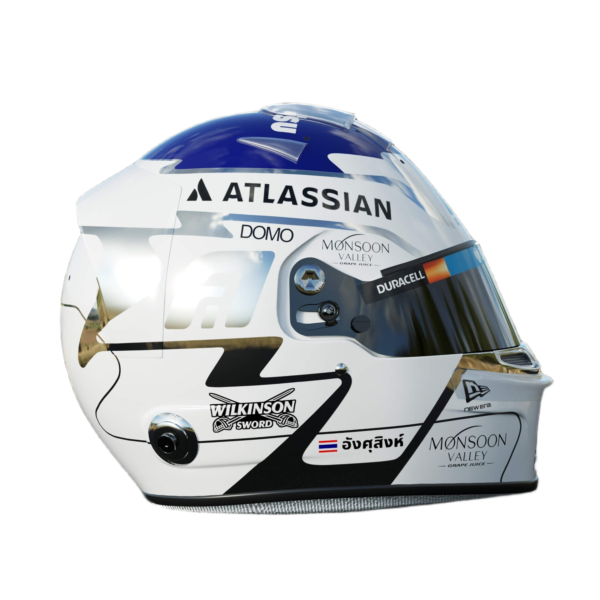 Handcrafted Alexander Albon Inspired 2026 Racing Display Helmet – 1:1 Scale