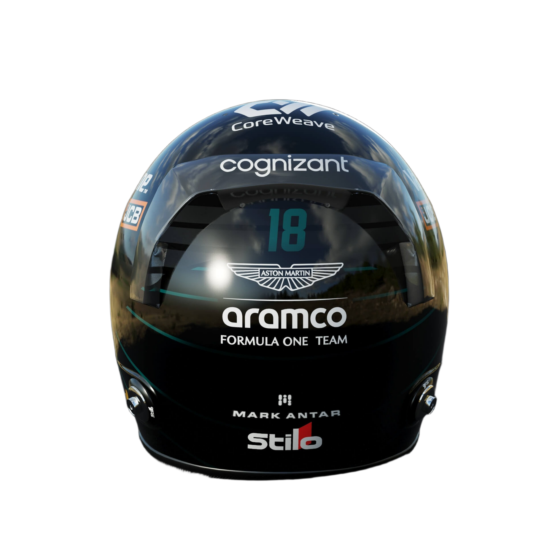 Handcrafted Lance Stroll Inspired 2026 Racing Display Helmet – 1:1 Scale