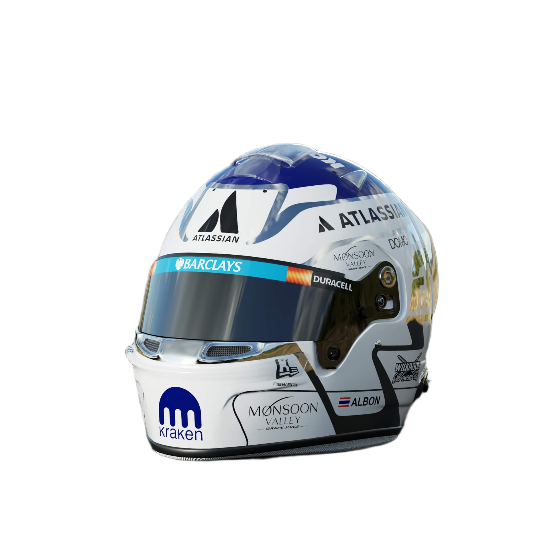 Handcrafted Alexander Albon Inspired 2026 Racing Display Helmet – 1:1 Scale