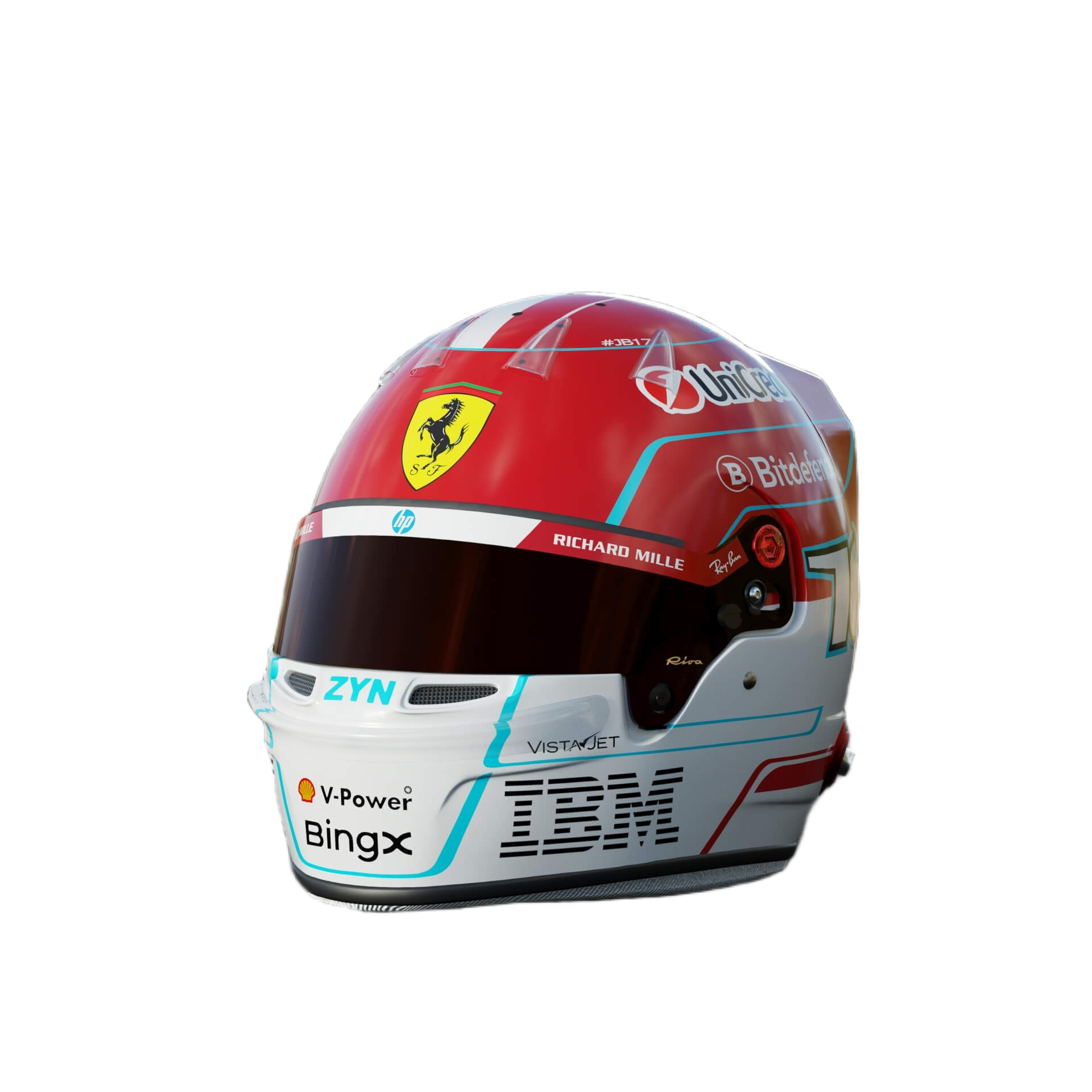 Handcrafted Charles Leclerc Inspired 2026 Racing Display Helmet – 1:1 Scale