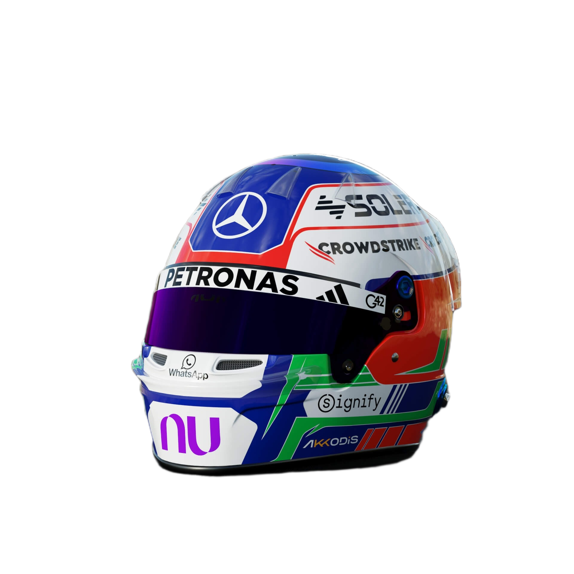 Handcrafted Kimi Antonelli Inspired 2026 Racing Display Helmet – 1:1 Scale