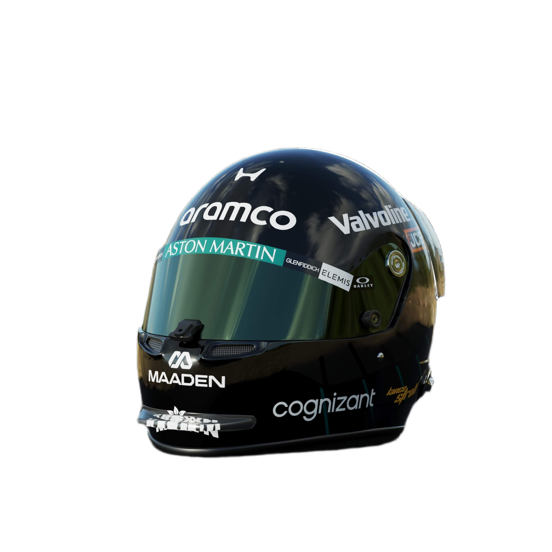 Handcrafted Lance Stroll Inspired 2026 Racing Display Helmet – 1:1 Scale