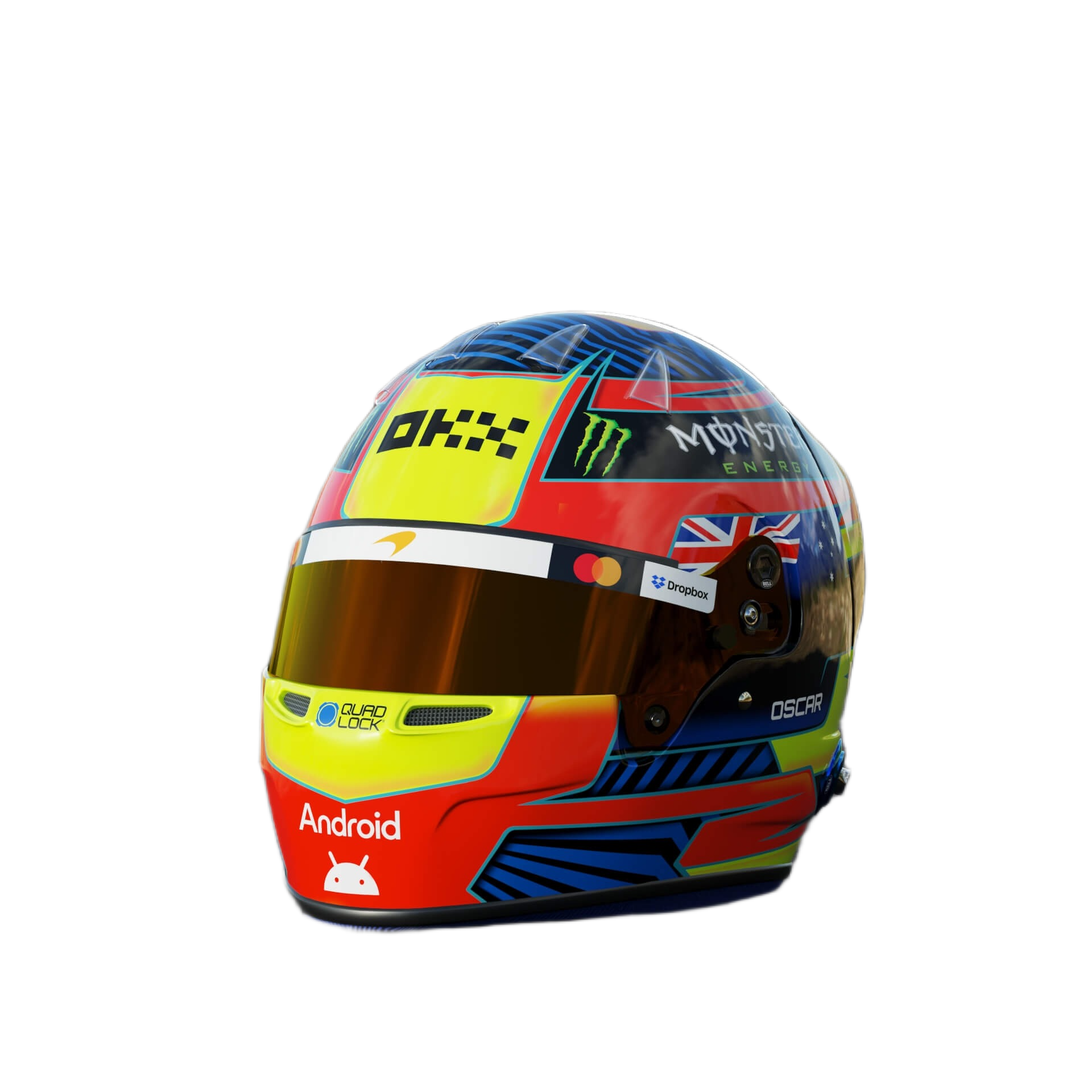 Handcrafted Oscar Piastri Inspired 2026 Racing Display Helmet – 1:1 Scale