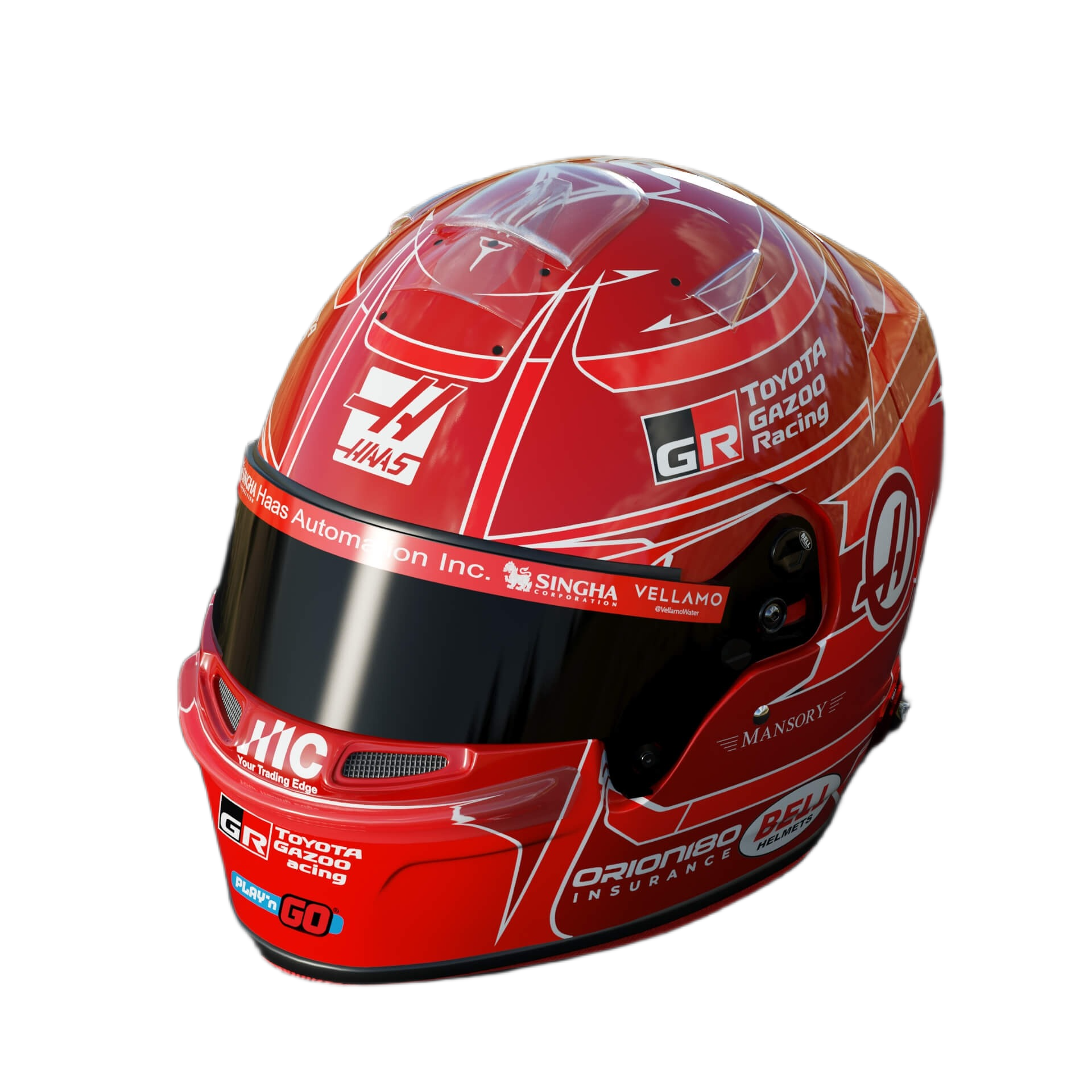Handcrafted Esteban Ocon Inspired 2026 Racing Display Helmet – 1:1 Scale