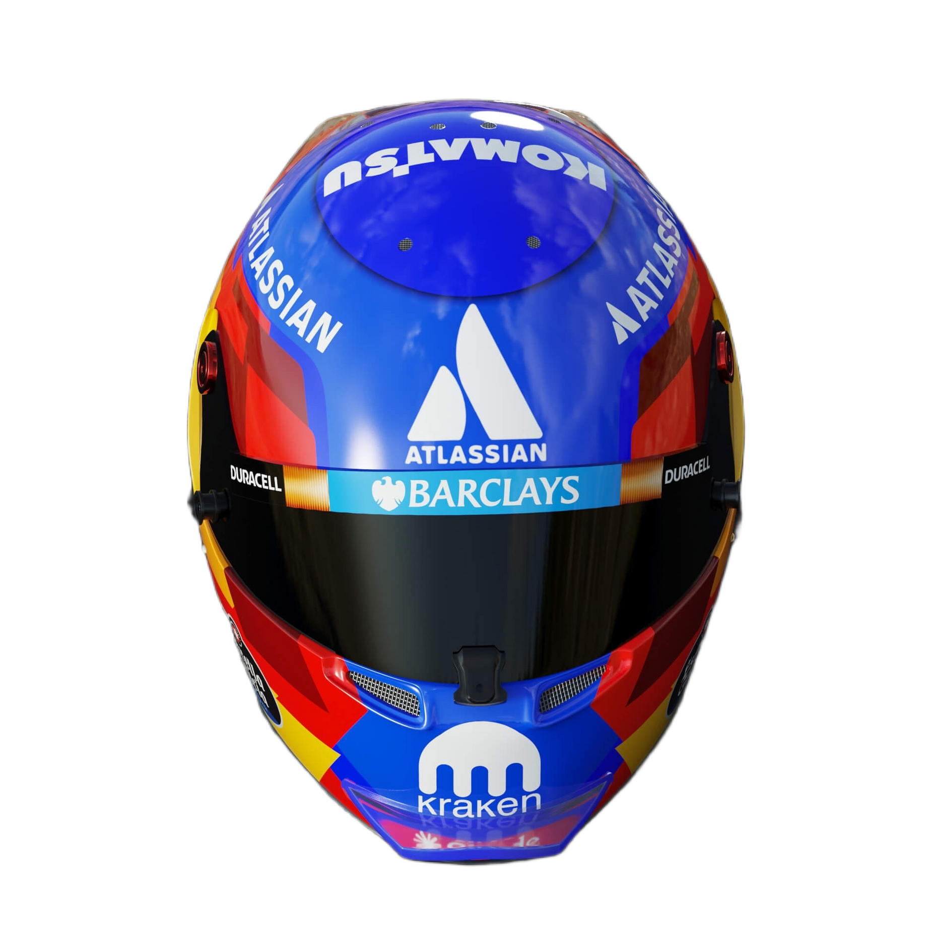 Handcrafted Carlos Sainz Inspired 2026 Racing Display Helmet – 1:1 Scale