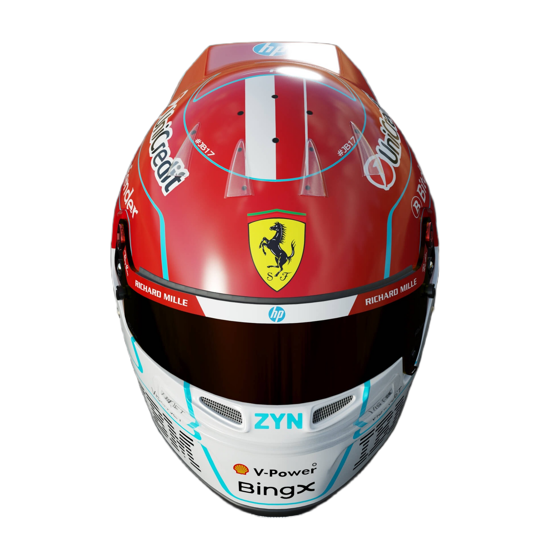 Handcrafted Charles Leclerc Inspired 2026 Racing Display Helmet – 1:1 Scale