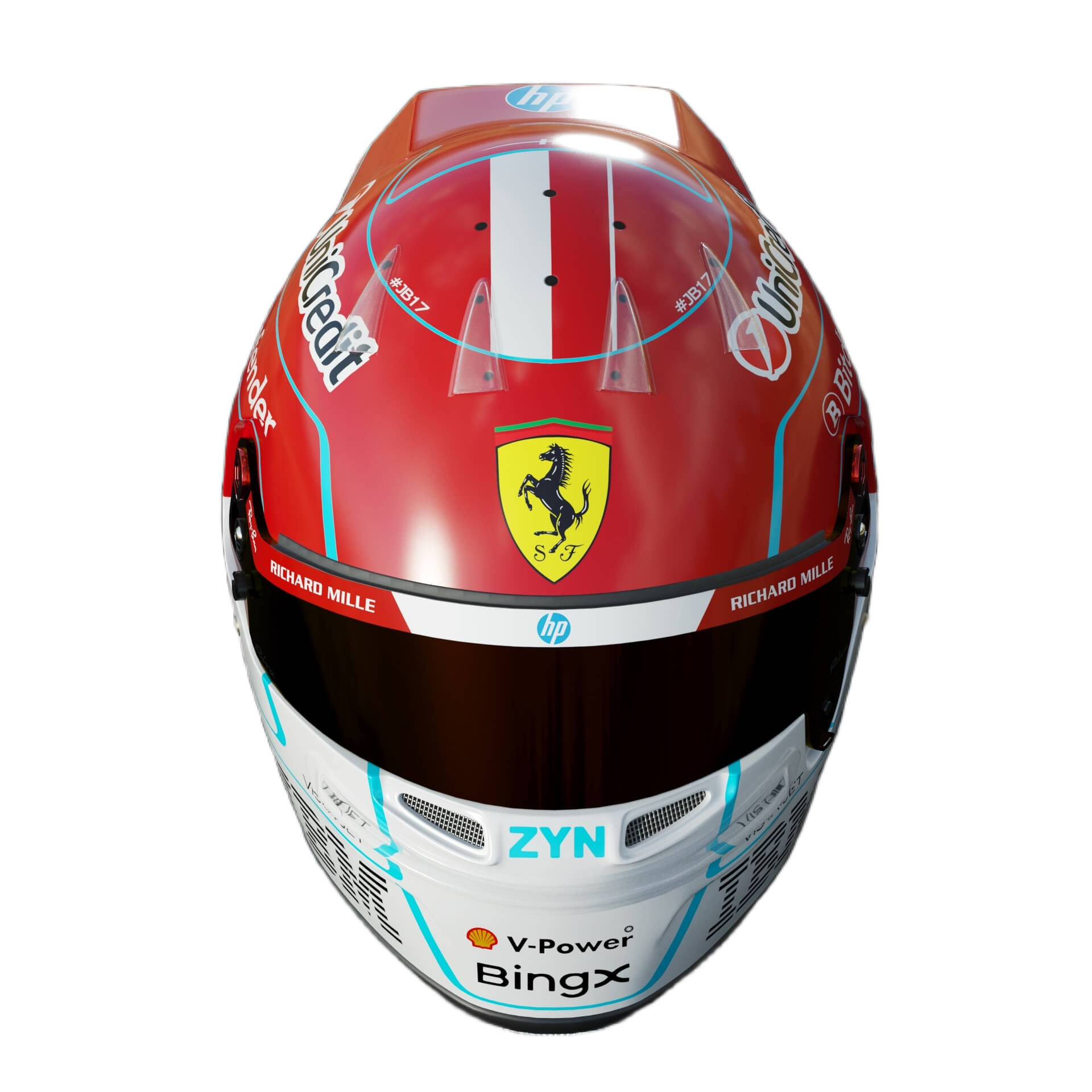 Handcrafted Charles Leclerc Inspired 2026 Racing Display Helmet – 1:1 Scale