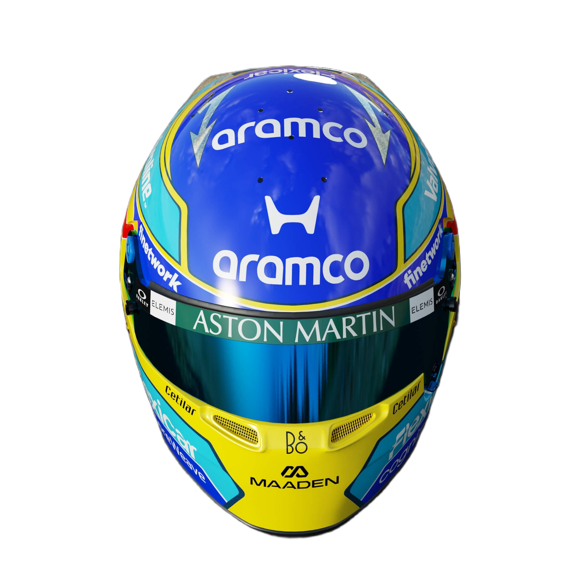 Handcrafted Fernando Alonso Inspired 2026 Racing Display Helmet – 1:1 Scale