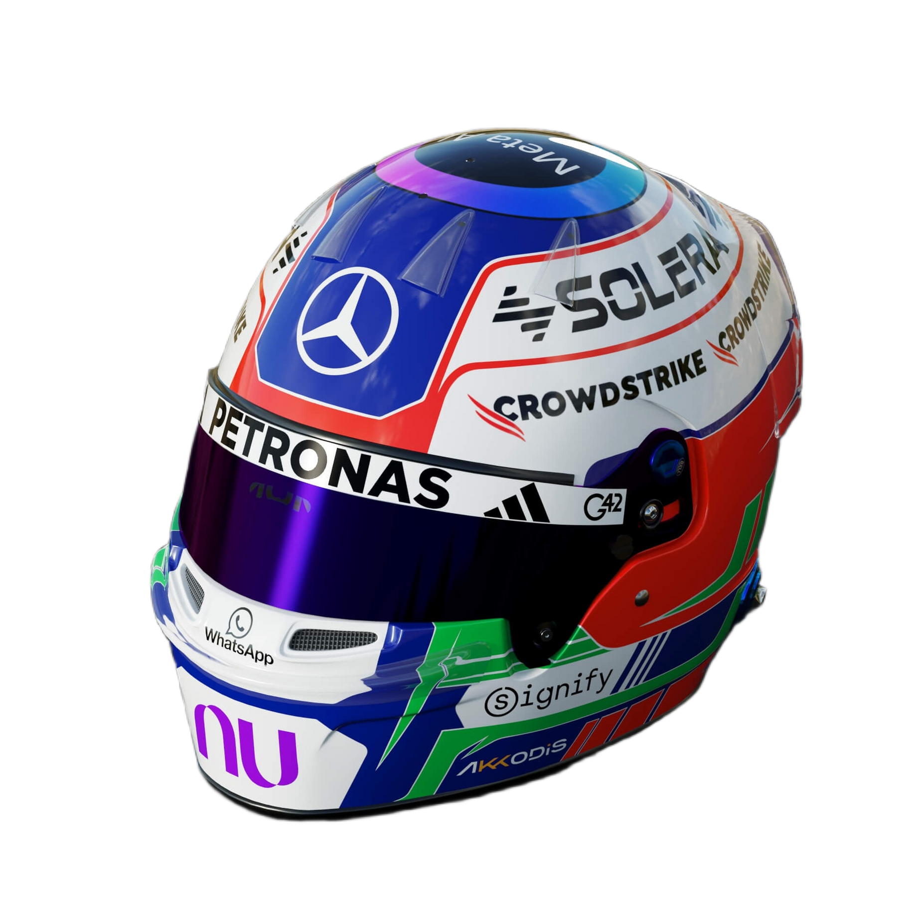 Handcrafted Kimi Antonelli Inspired 2026 Racing Display Helmet – 1:1 Scale