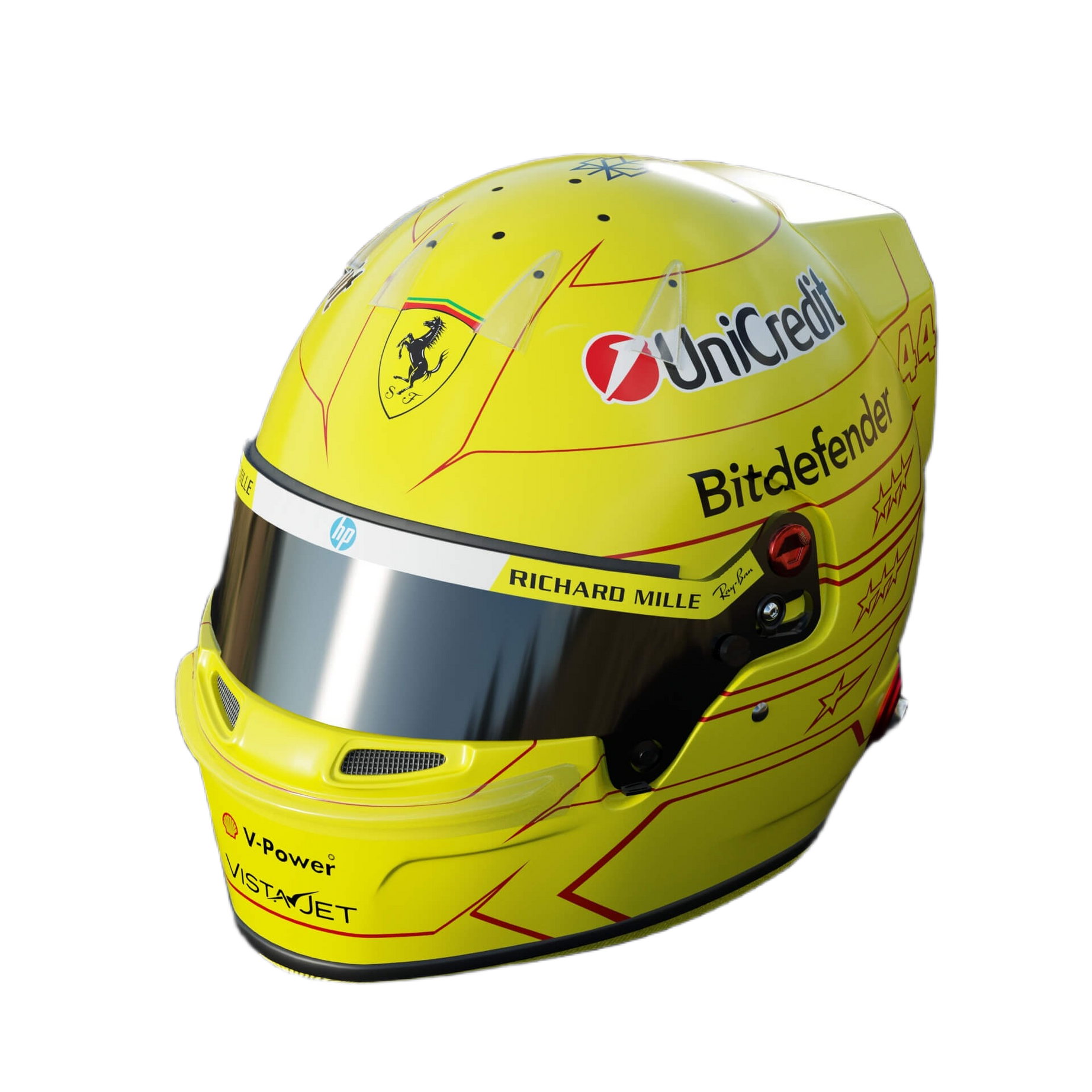 Handcrafted Lewis Hamilton Inspired 2026 Racing Display Helmet – 1:1 Scale
