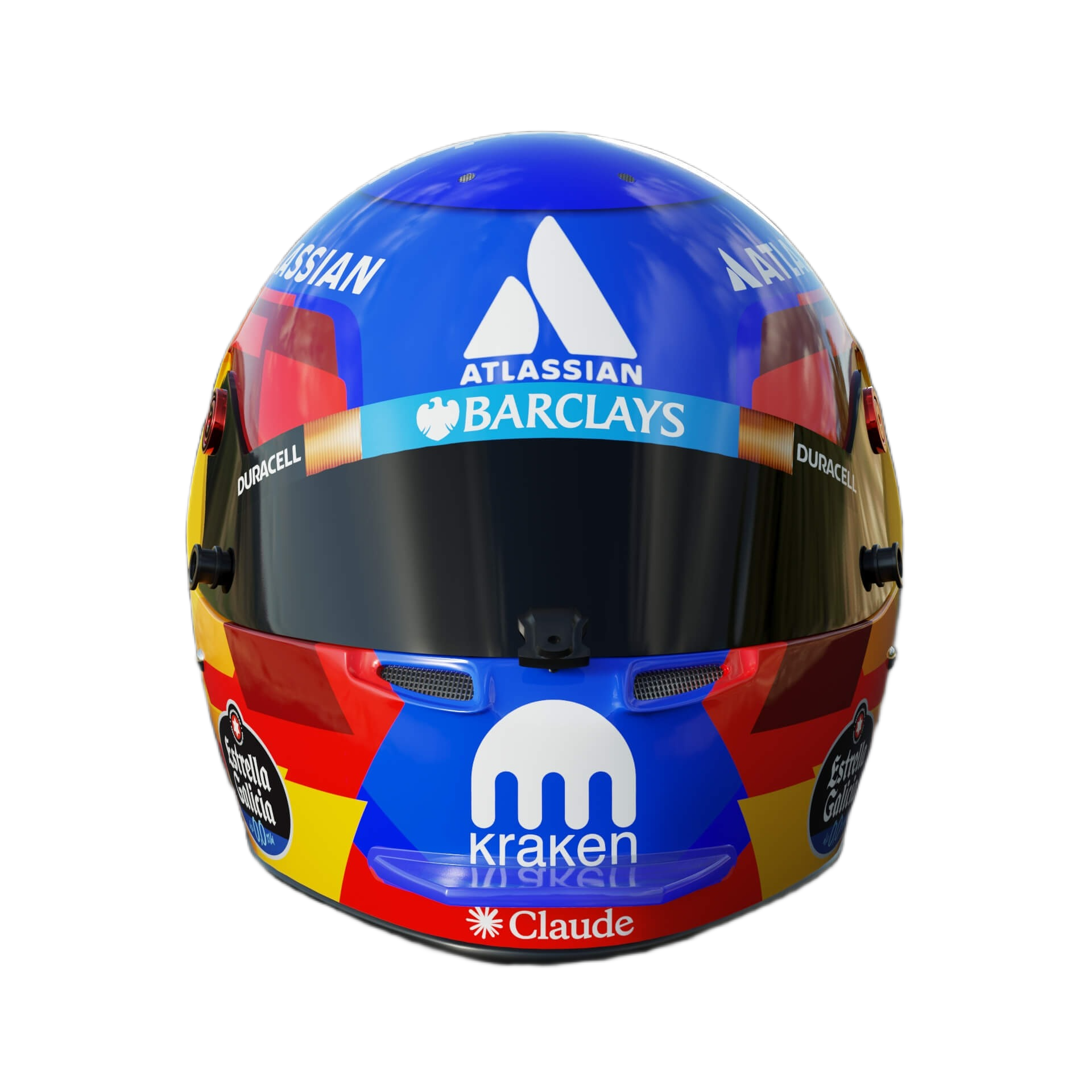 Handcrafted Carlos Sainz Inspired 2026 Racing Display Helmet – 1:1 Scale