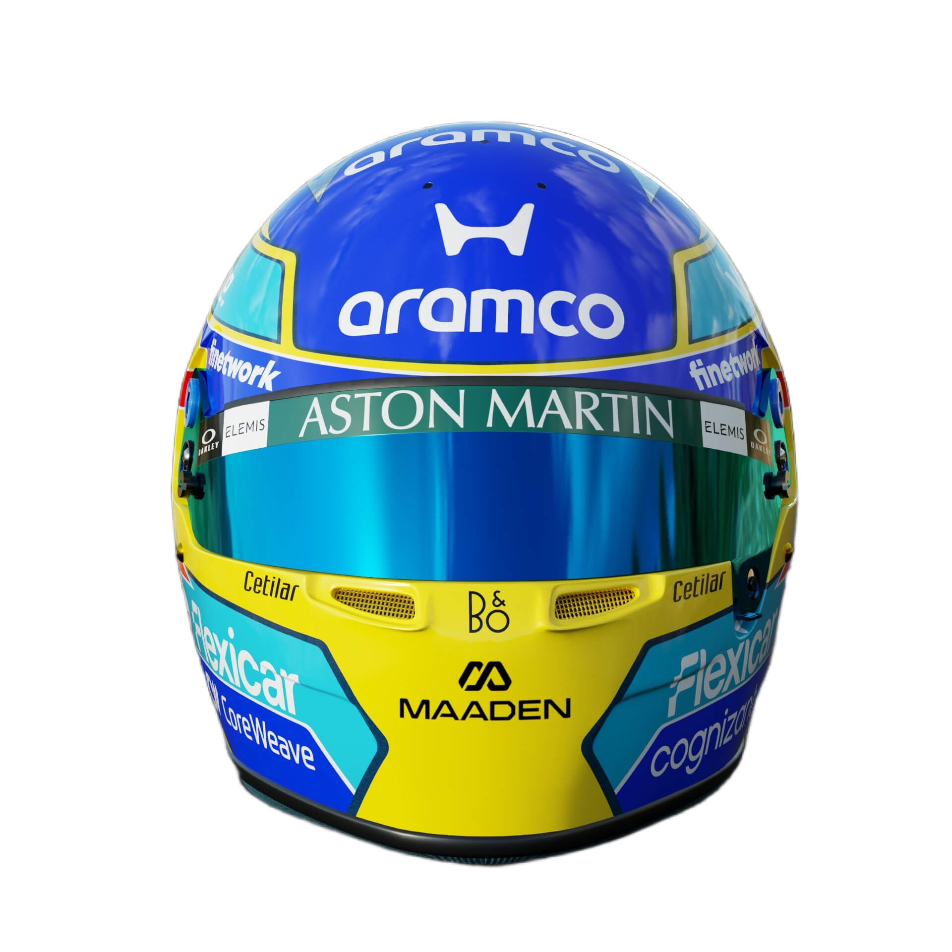 Handcrafted Fernando Alonso Inspired 2026 Racing Display Helmet – 1:1 Scale