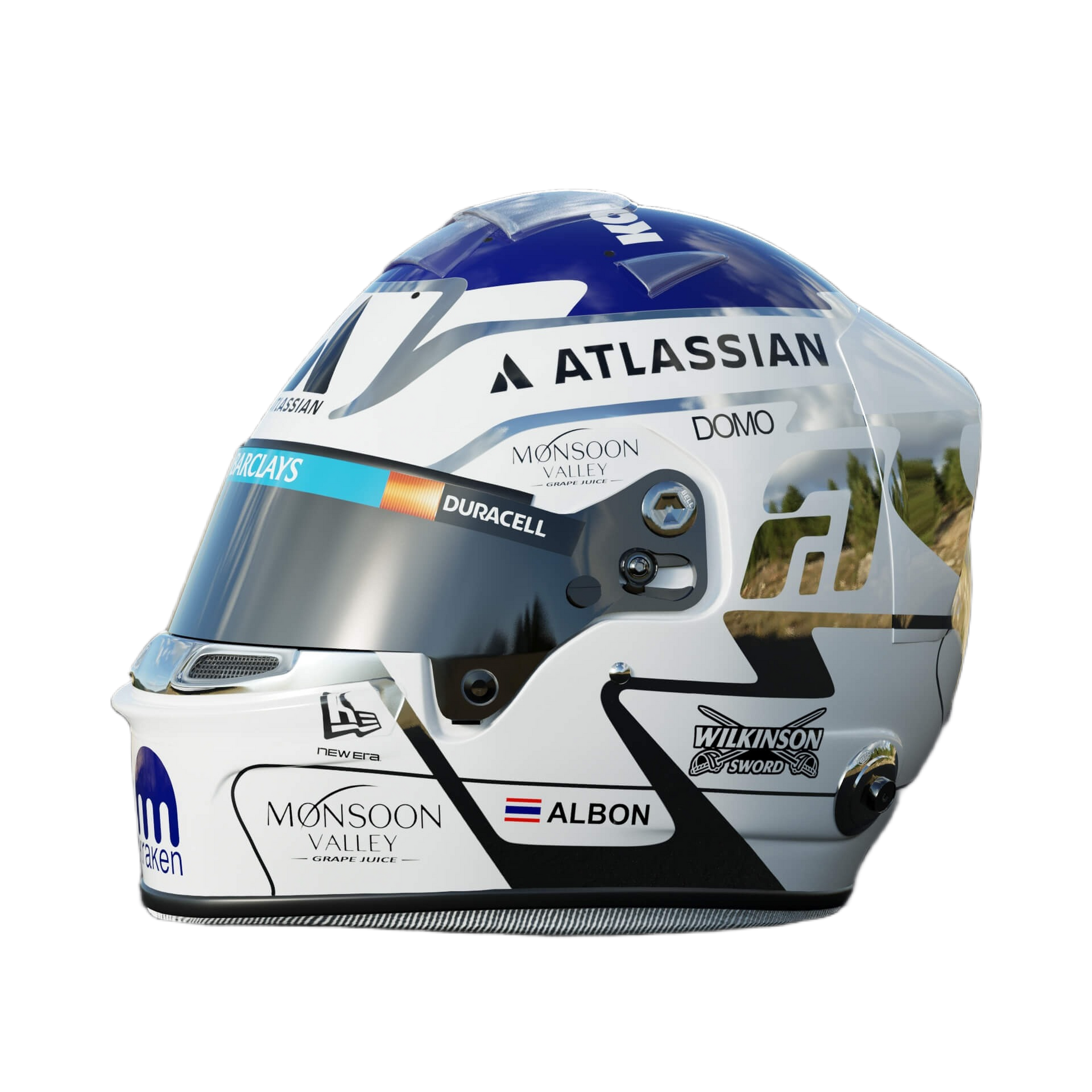 Handcrafted Alexander Albon Inspired 2026 Racing Display Helmet – 1:1 Scale