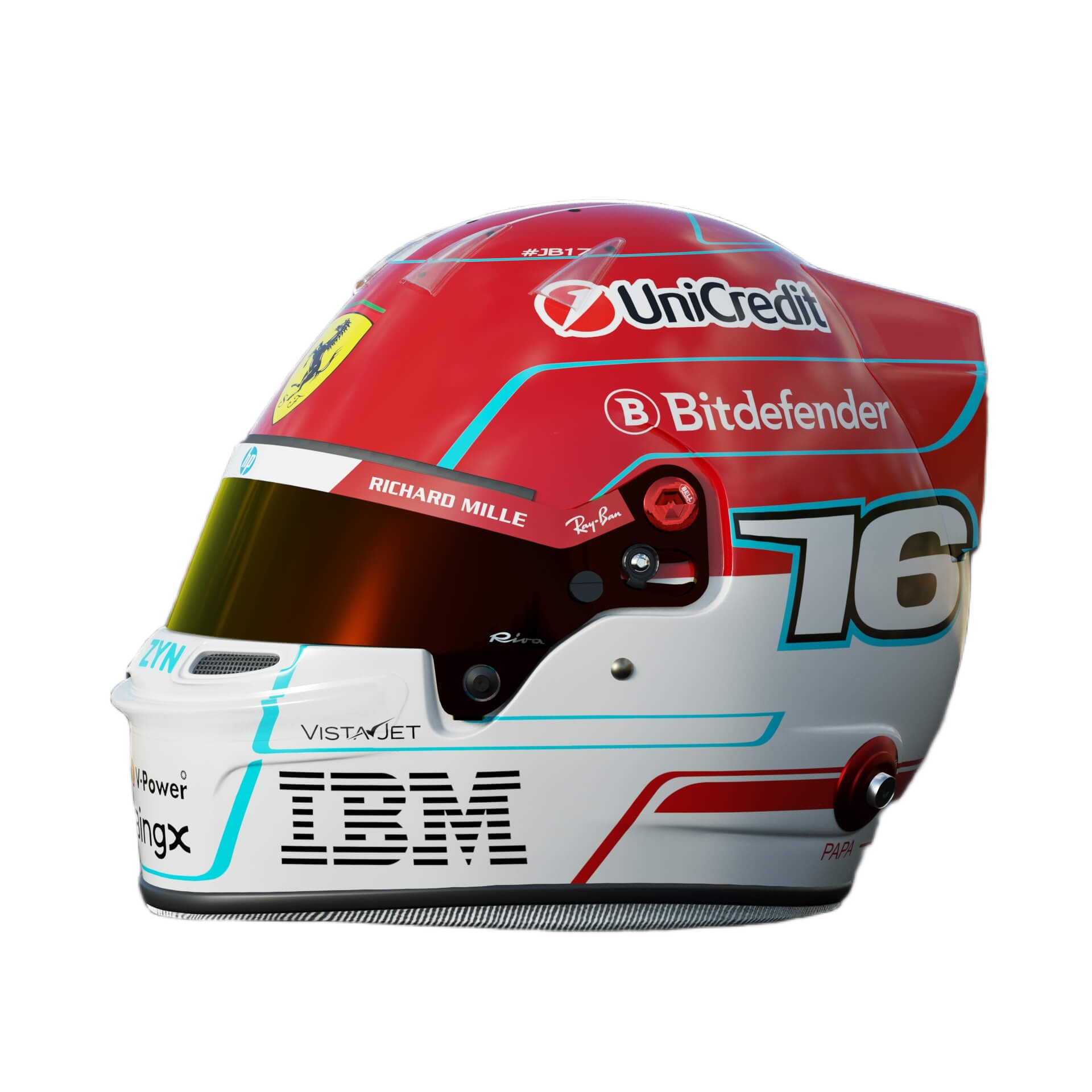 Handcrafted Charles Leclerc Inspired 2026 Racing Display Helmet – 1:1 Scale