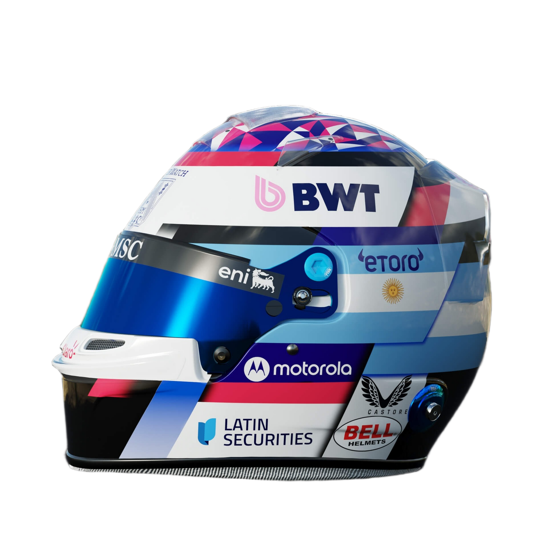 Handcrafted Franco Colapinto Inspired 2026 Racing Display Helmet – 1:1 Scale