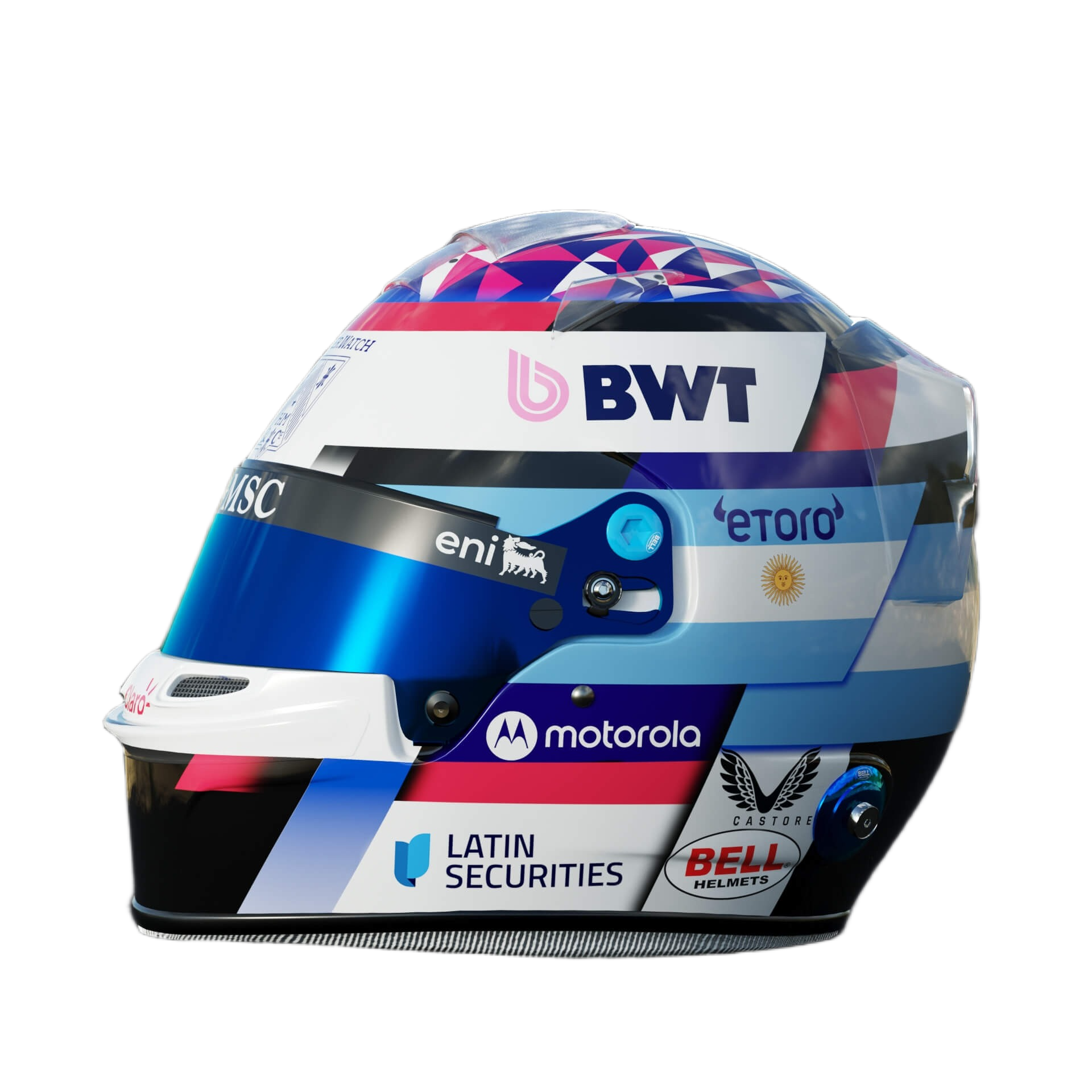 Handcrafted Franco Colapinto Inspired 2026 Racing Display Helmet – 1:1 Scale