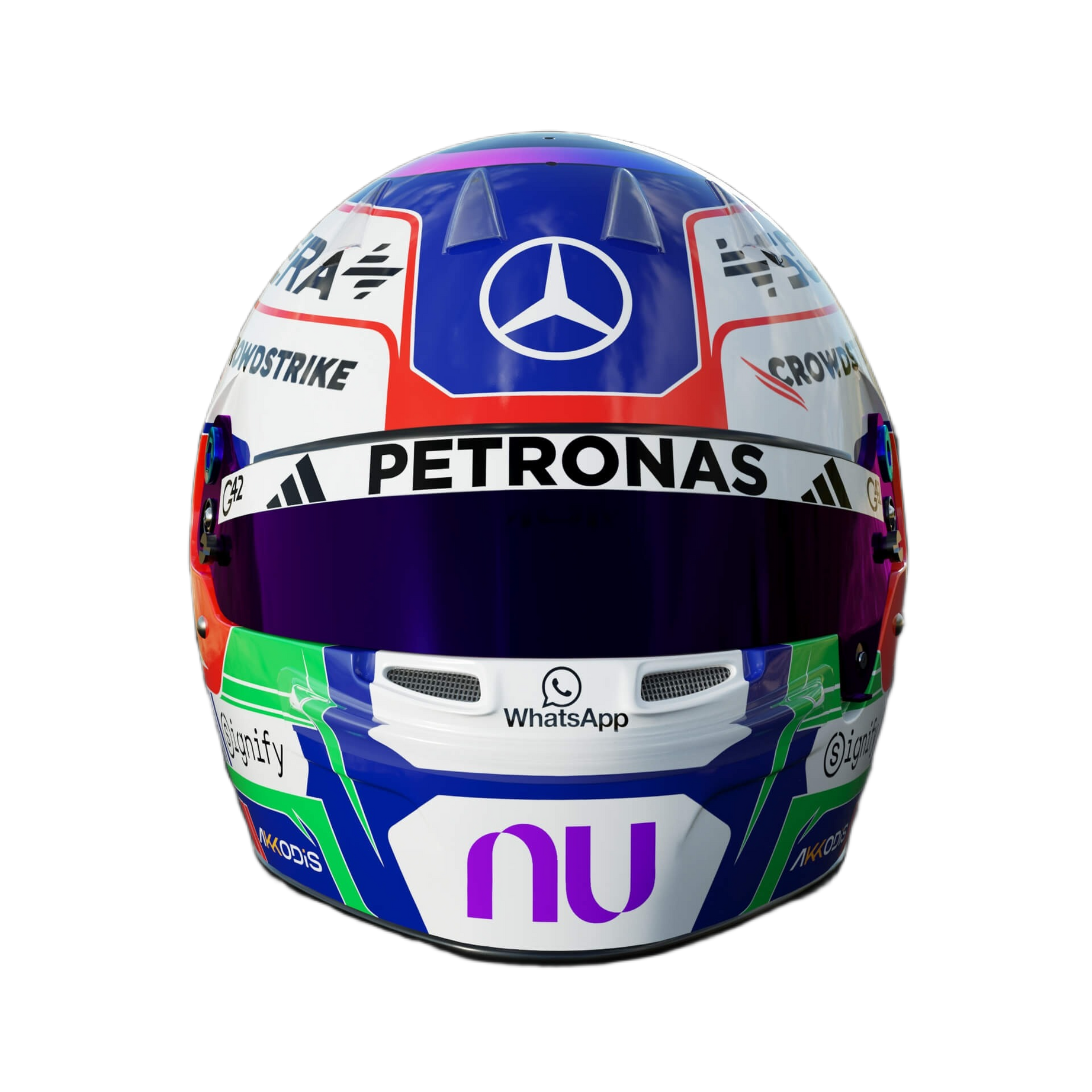 Handcrafted Kimi Antonelli Inspired 2026 Racing Display Helmet – 1:1 Scale