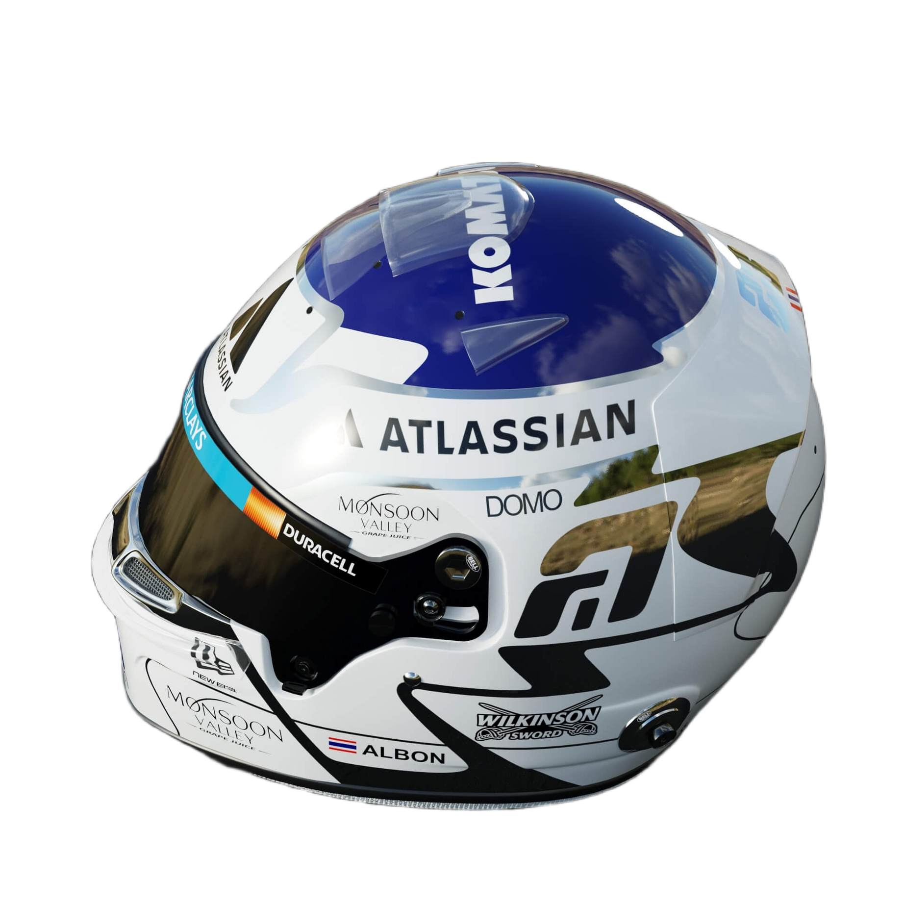 Handcrafted Alexander Albon Inspired 2026 Racing Display Helmet – 1:1 Scale