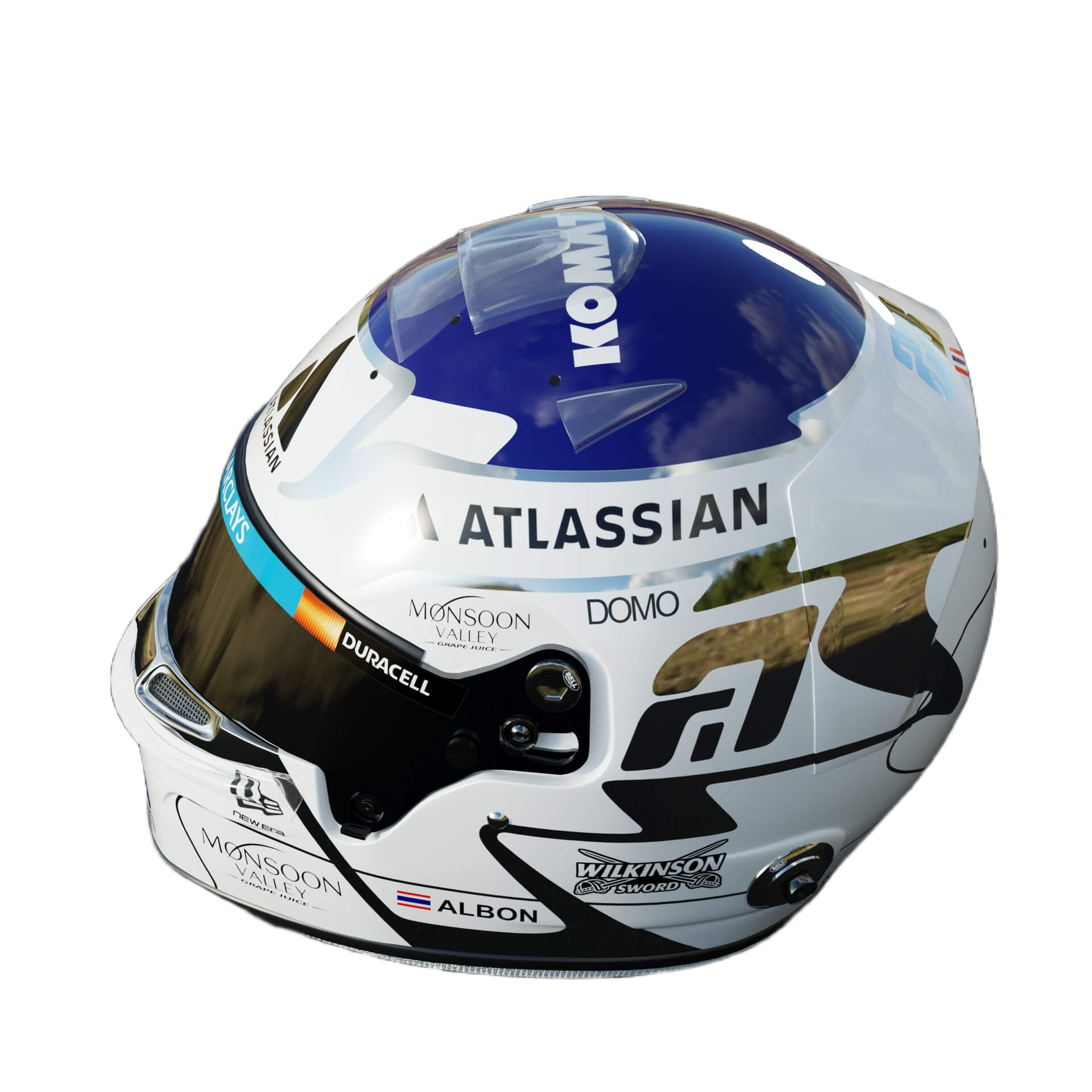 Handcrafted Alexander Albon Inspired 2026 Racing Display Helmet – 1:1 Scale