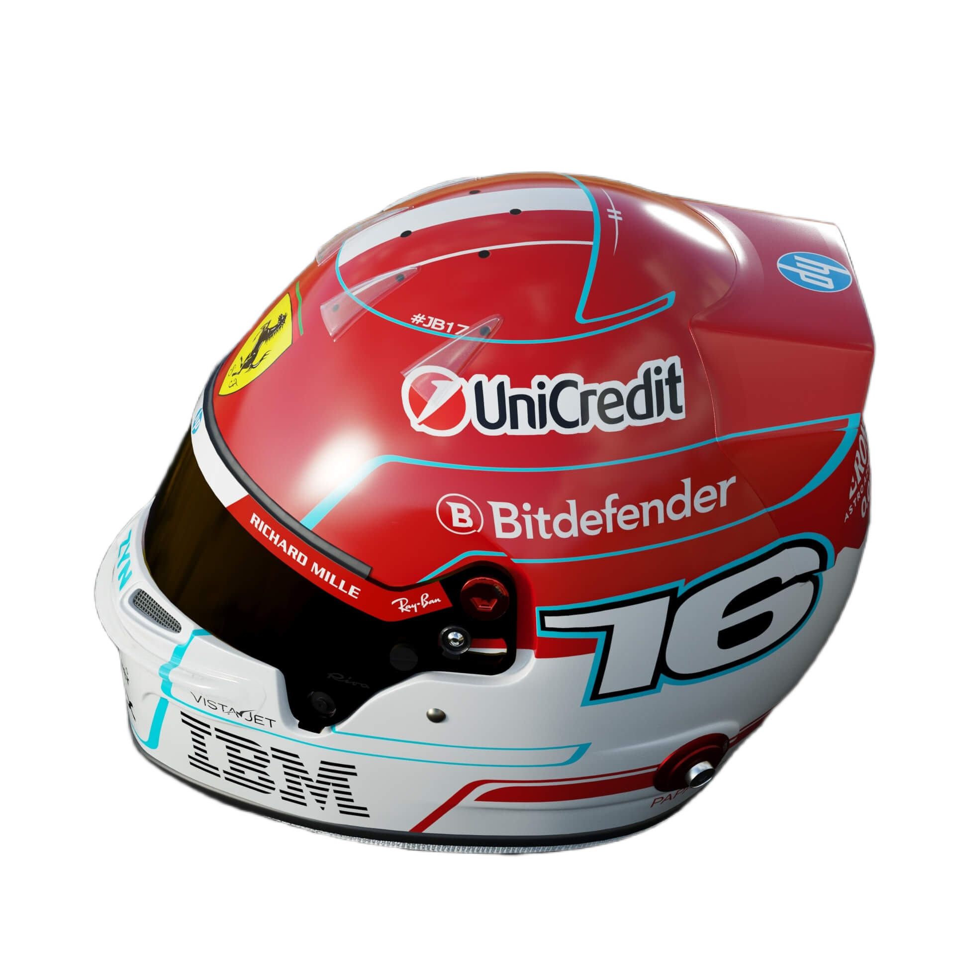Handcrafted Charles Leclerc Inspired 2026 Racing Display Helmet – 1:1 Scale
