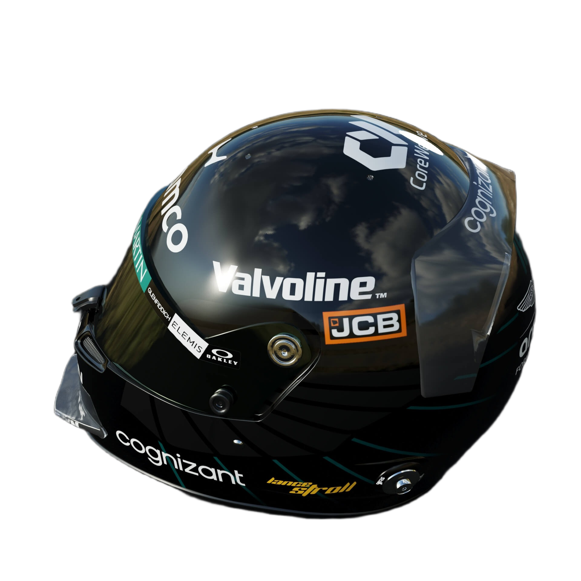 Handcrafted Lance Stroll Inspired 2026 Racing Display Helmet – 1:1 Scale