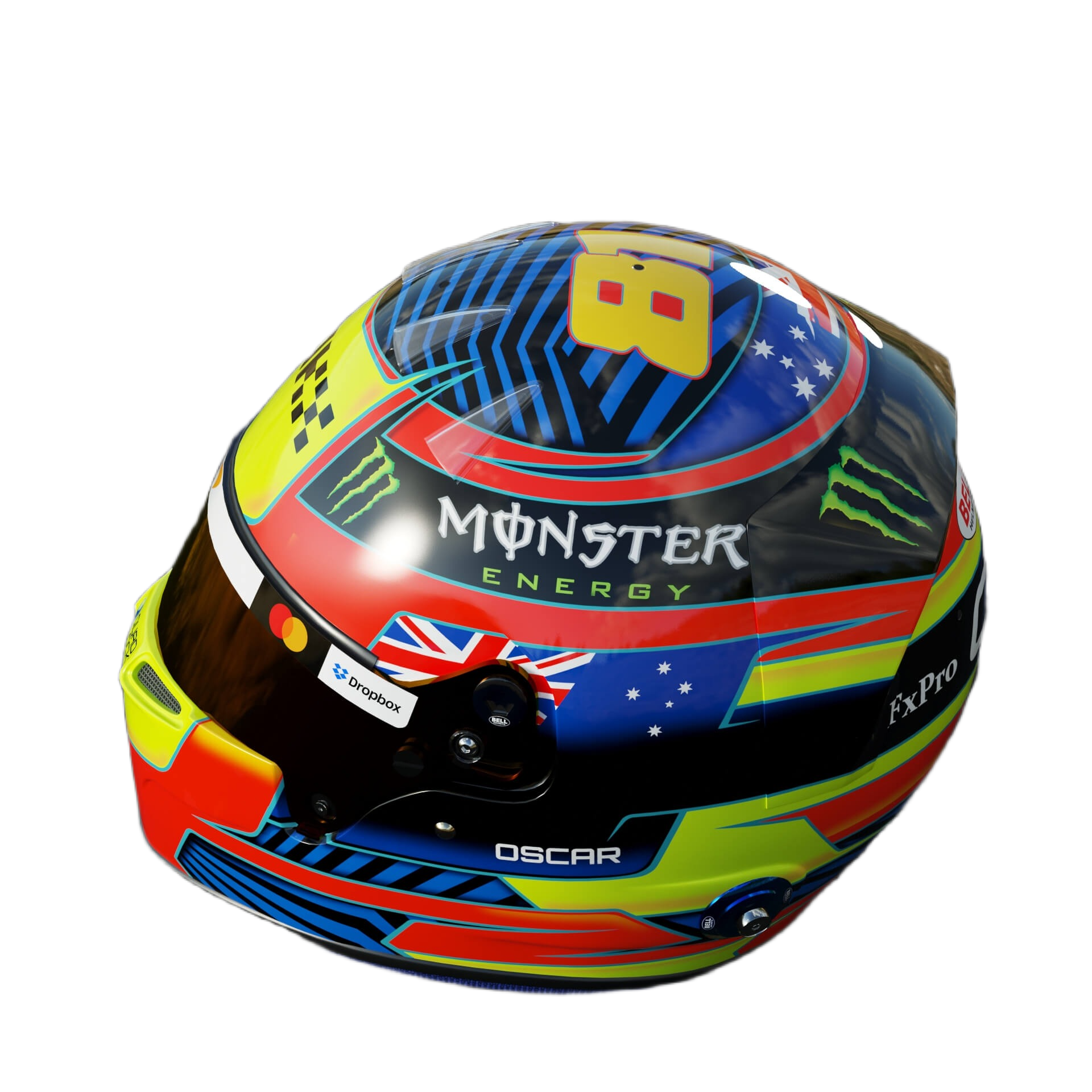 Handcrafted Oscar Piastri Inspired 2026 Racing Display Helmet – 1:1 Scale