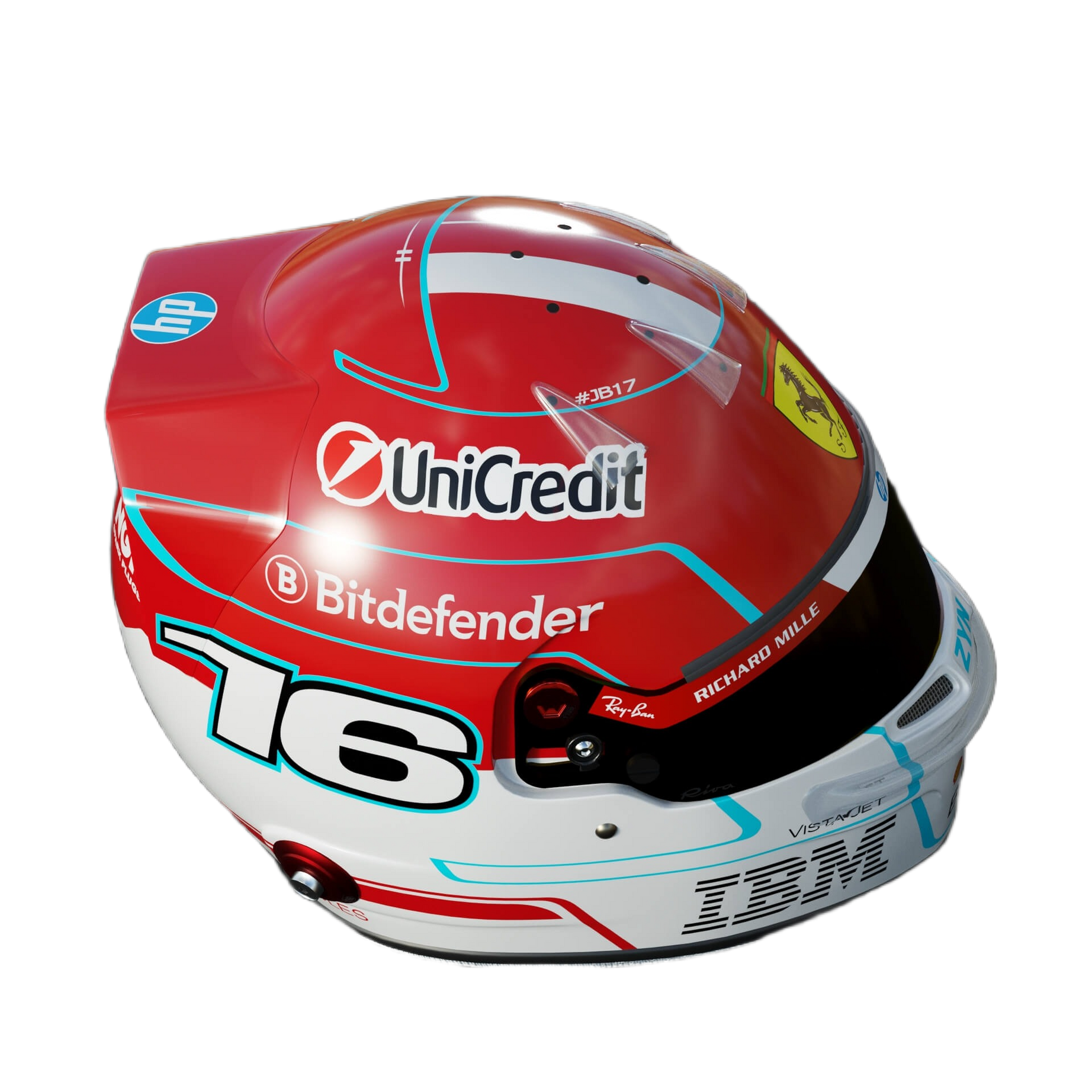 Handcrafted Charles Leclerc Inspired 2026 Racing Display Helmet – 1:1 Scale
