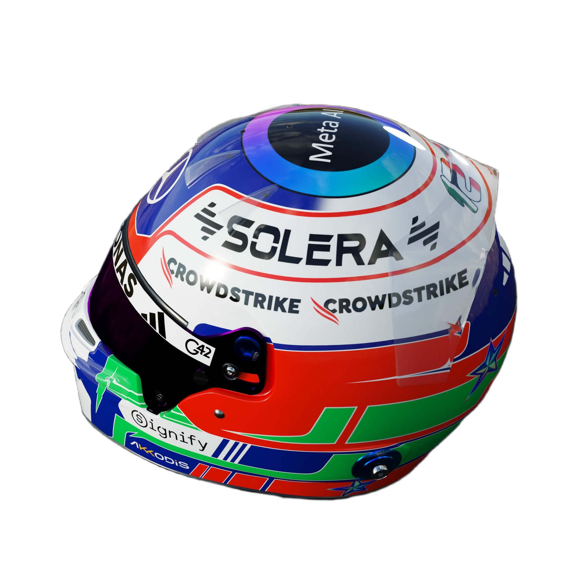 Handcrafted Kimi Antonelli Inspired 2026 Racing Display Helmet – 1:1 Scale
