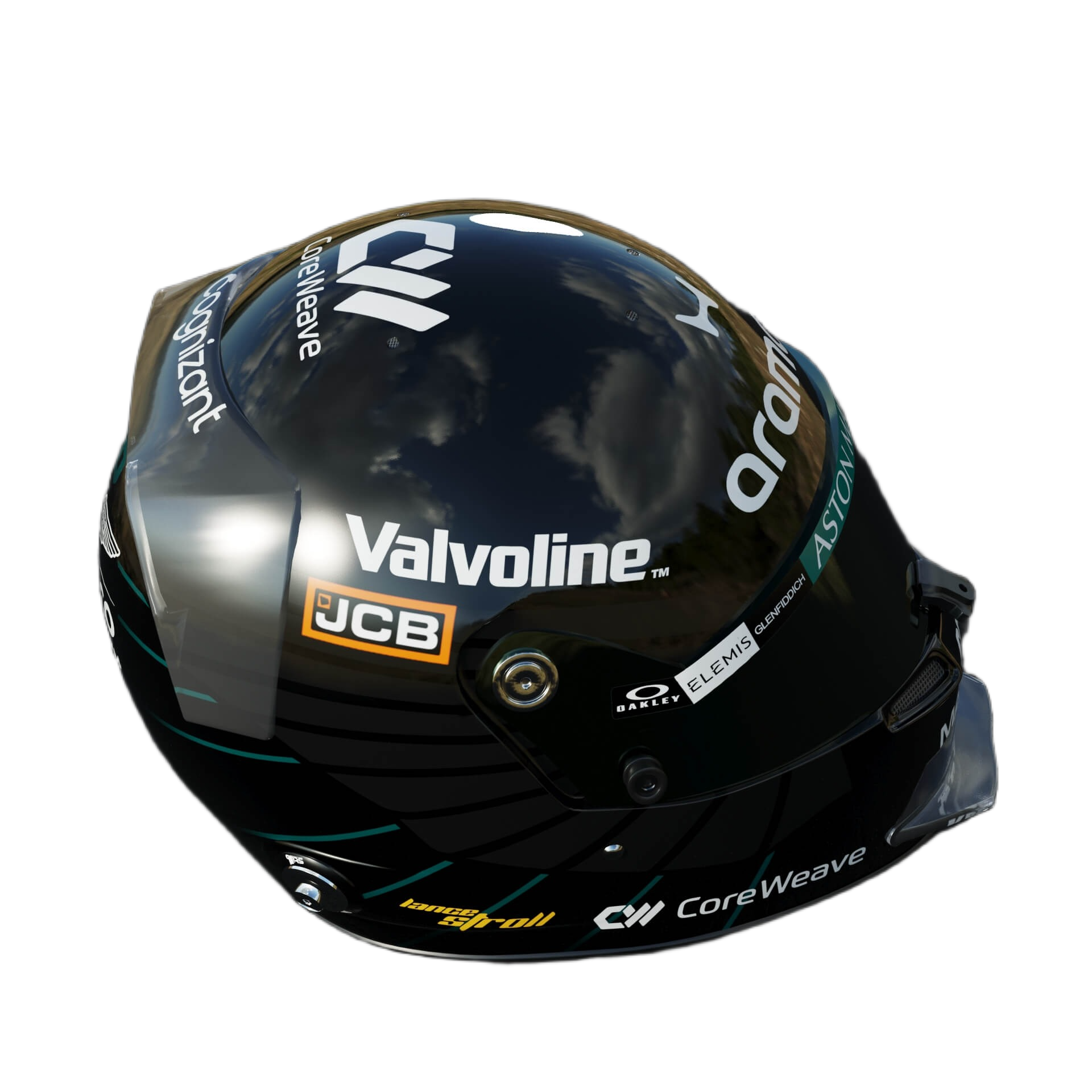 Handcrafted Lance Stroll Inspired 2026 Racing Display Helmet – 1:1 Scale