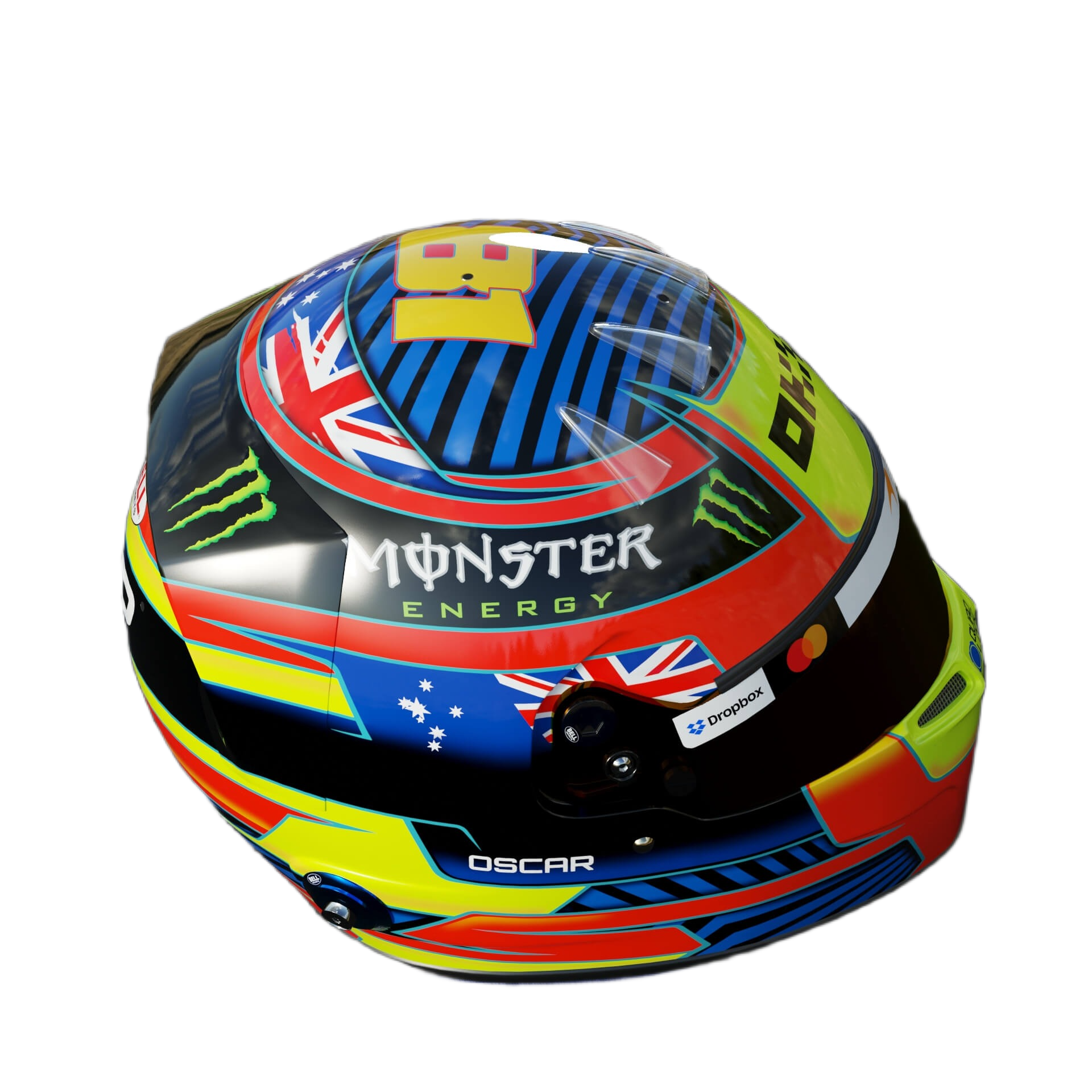 Handcrafted Oscar Piastri Inspired 2026 Racing Display Helmet – 1:1 Scale