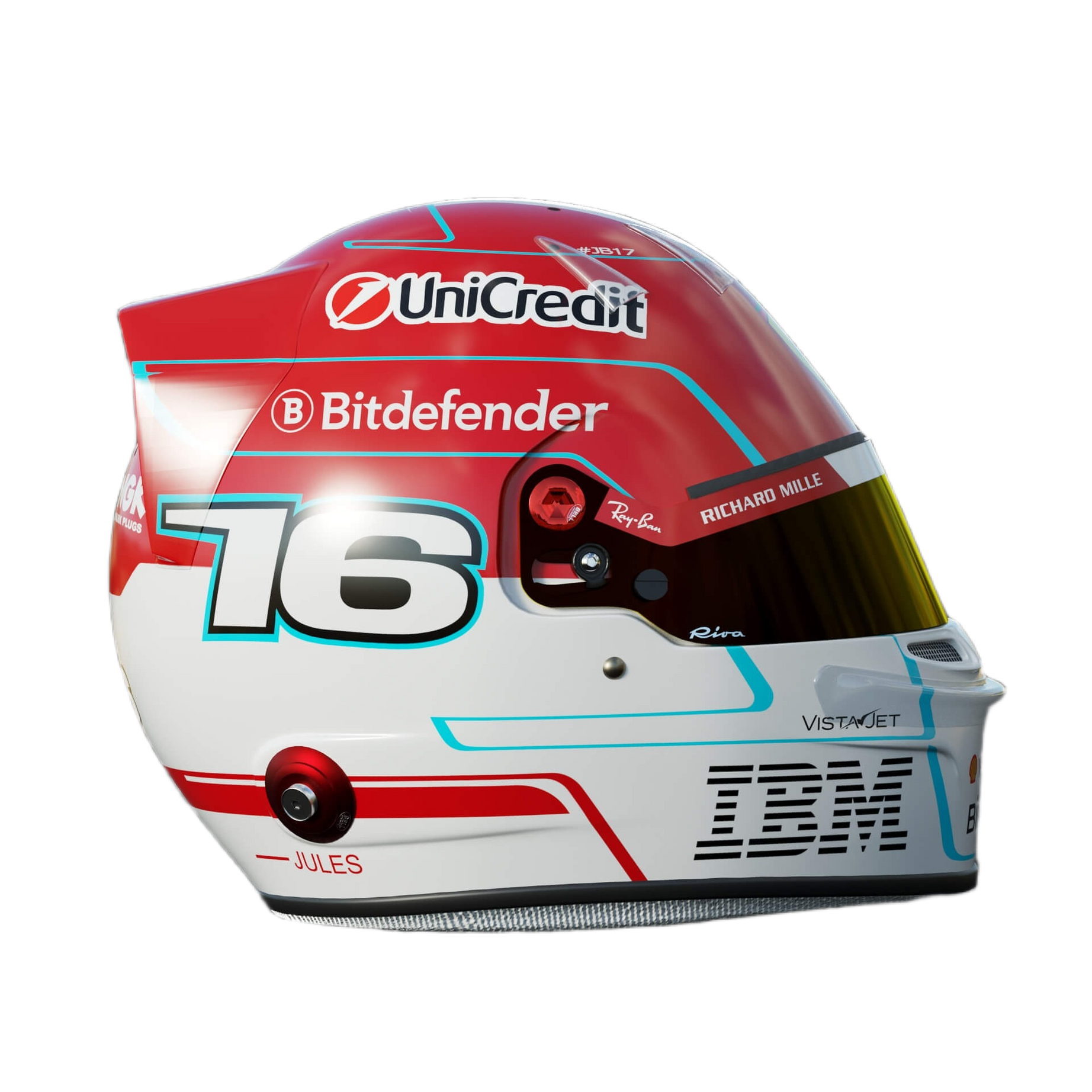 Handcrafted Charles Leclerc Inspired 2026 Racing Display Helmet – 1:1 Scale