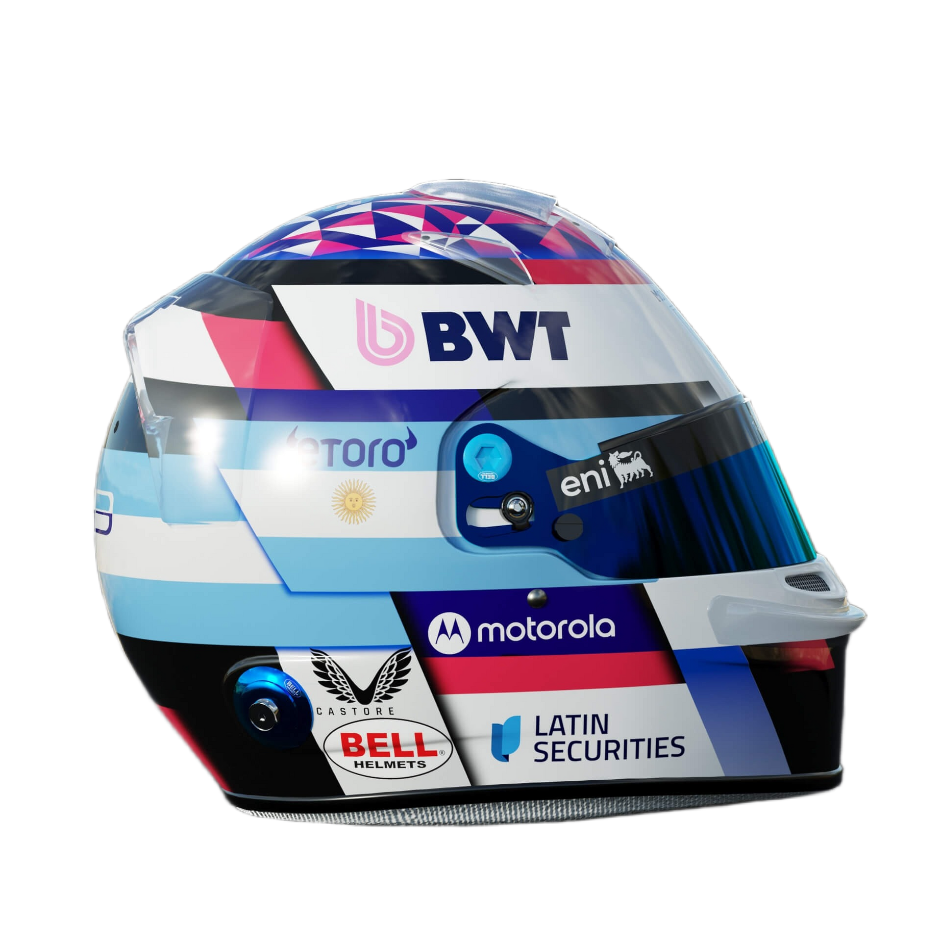Handcrafted Franco Colapinto Inspired 2026 Racing Display Helmet – 1:1 Scale