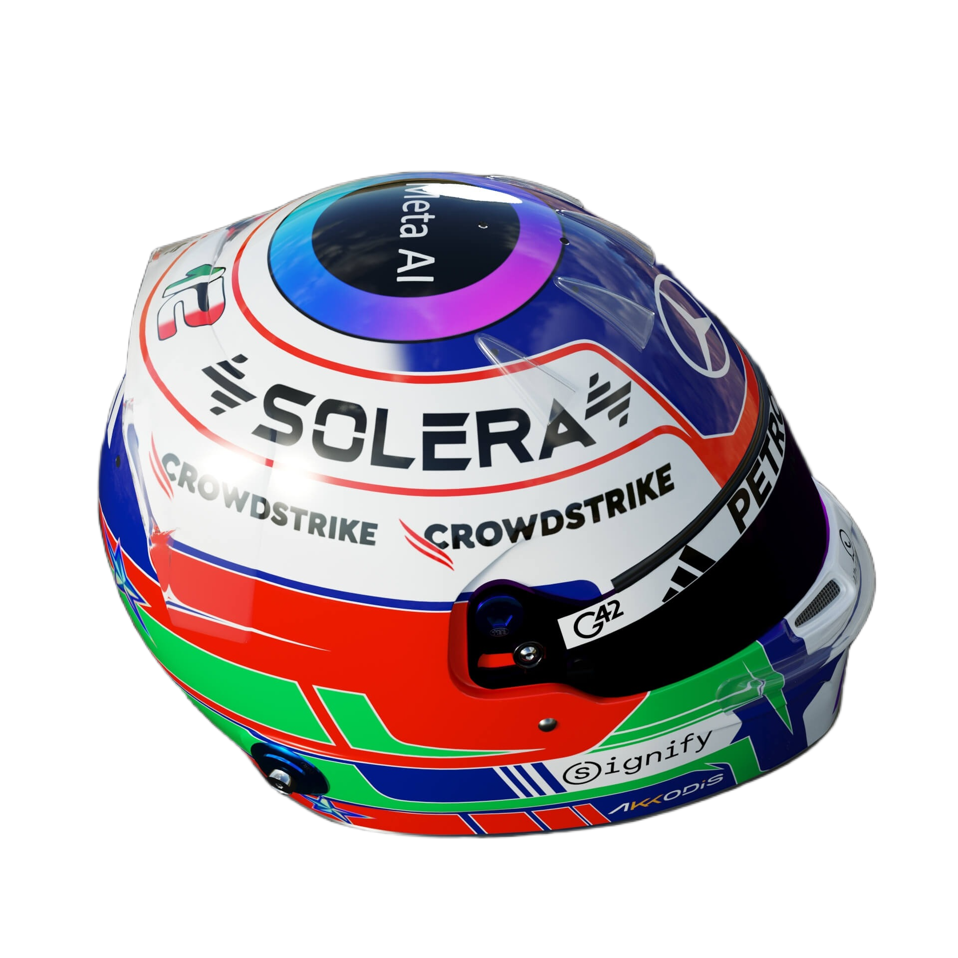 Handcrafted Kimi Antonelli Inspired 2026 Racing Display Helmet – 1:1 Scale