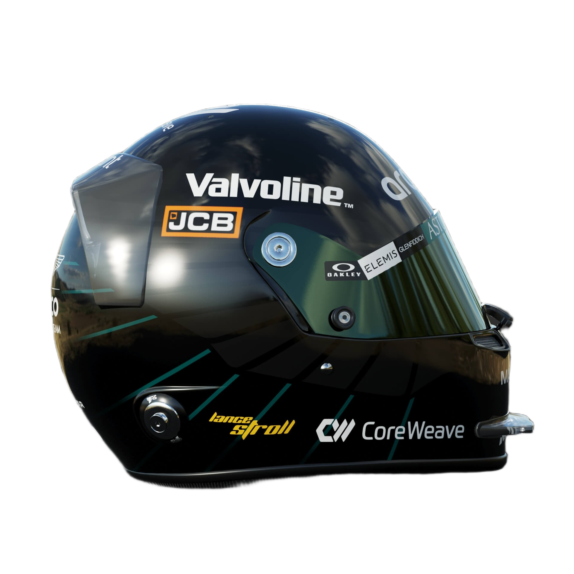 Handcrafted Lance Stroll Inspired 2026 Racing Display Helmet – 1:1 Scale