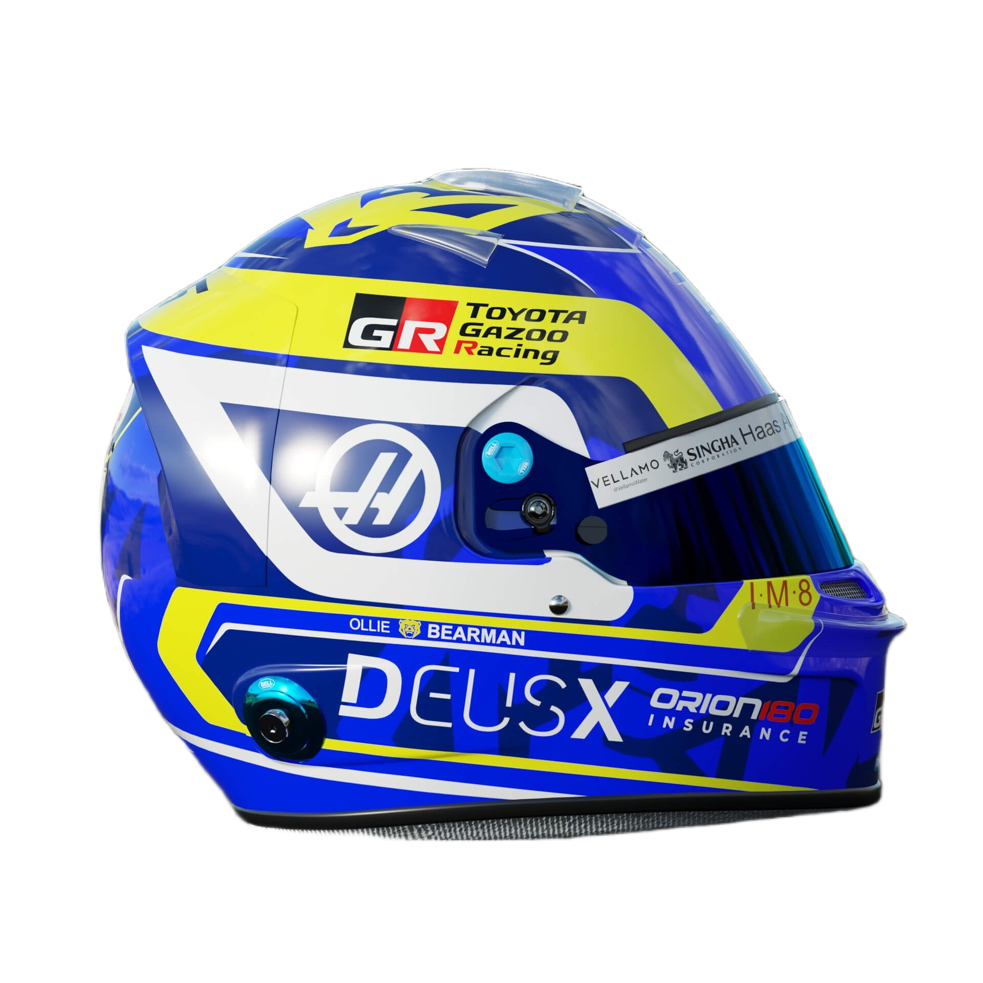 Handcrafted Oliver Bearman Inspired 2026 Racing Display Helmet – 1:1 Scale