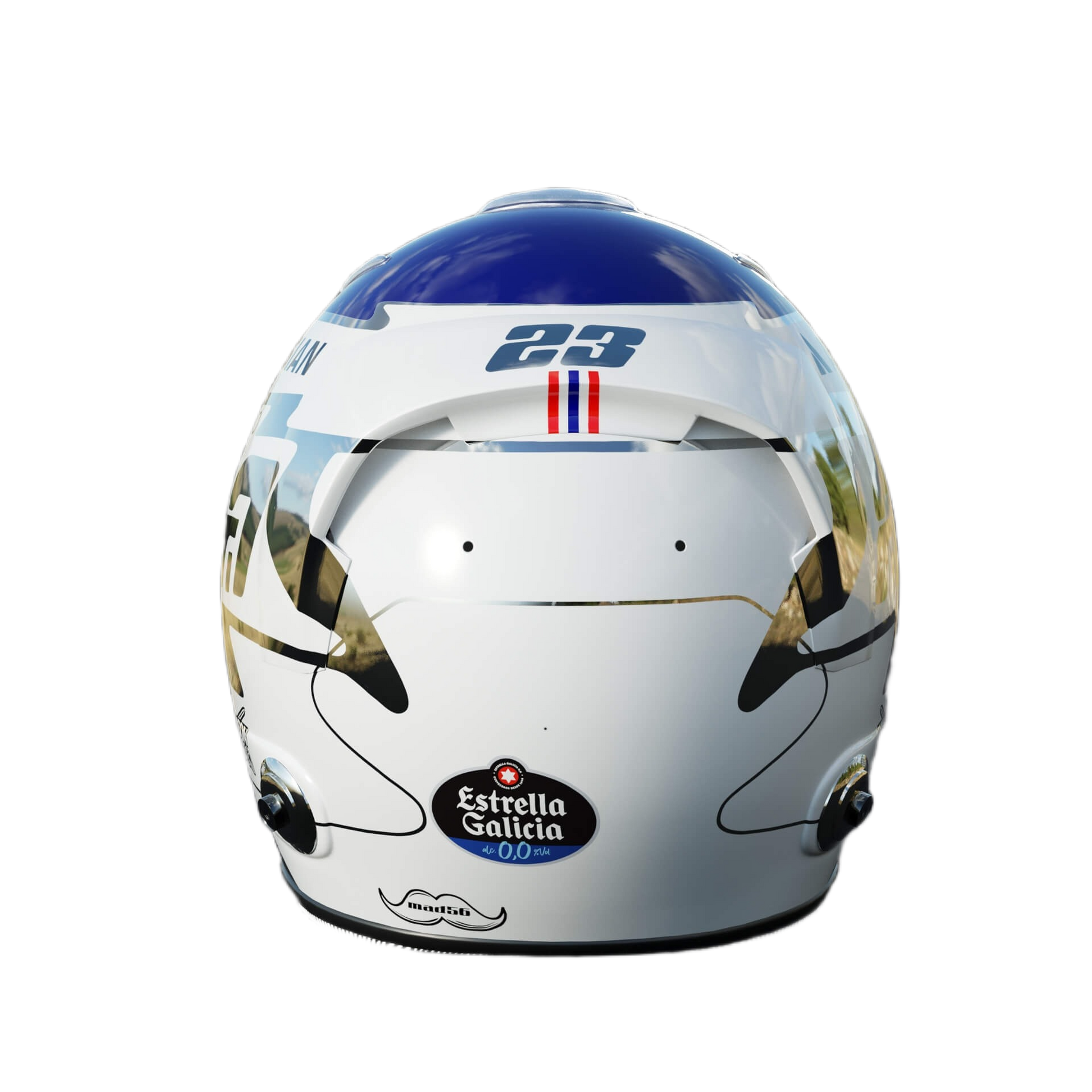 Handcrafted Alexander Albon Inspired 2026 Racing Display Helmet – 1:1 Scale