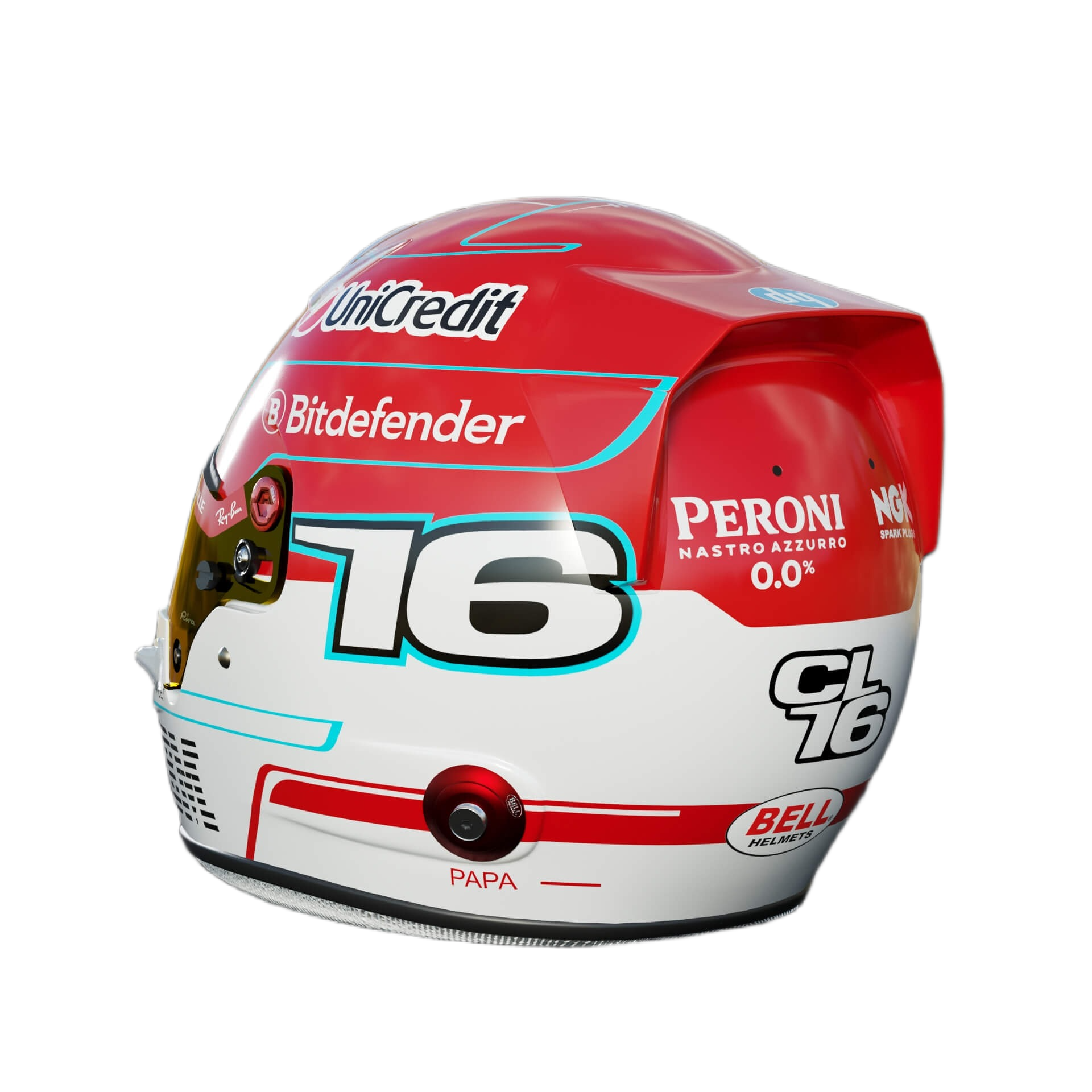 Handcrafted Charles Leclerc Inspired 2026 Racing Display Helmet – 1:1 Scale