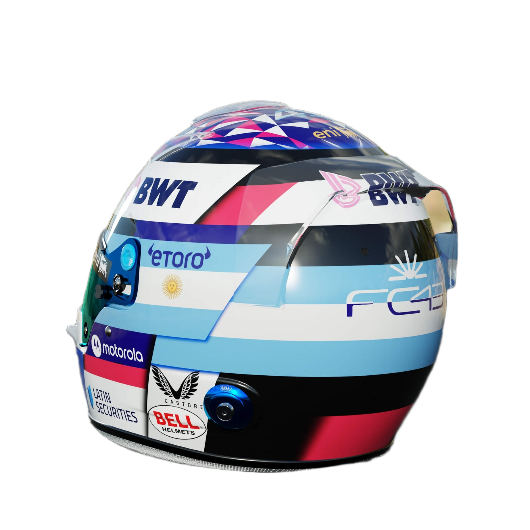 Handcrafted Franco Colapinto Inspired 2026 Racing Display Helmet – 1:1 Scale