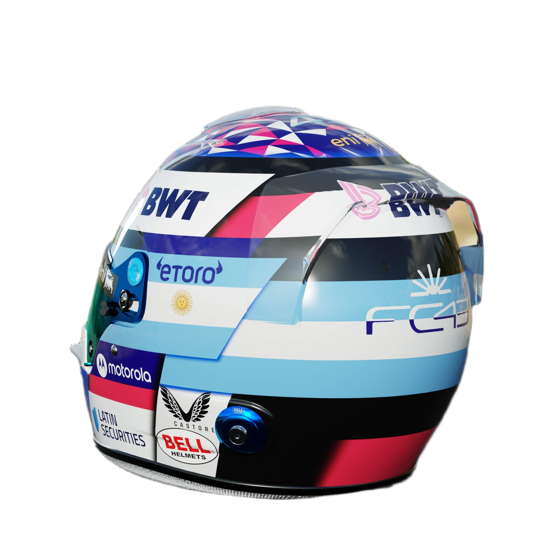 Handcrafted Franco Colapinto Inspired 2026 Racing Display Helmet – 1:1 Scale