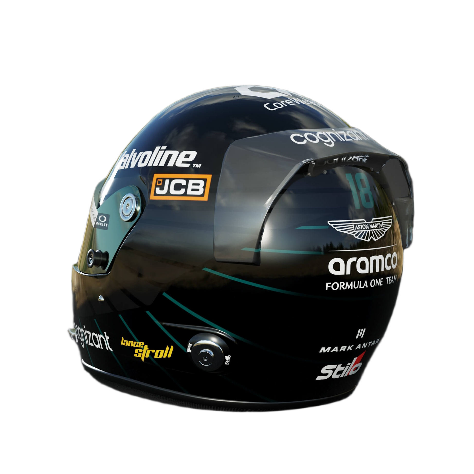 Handcrafted Lance Stroll Inspired 2026 Racing Display Helmet – 1:1 Scale