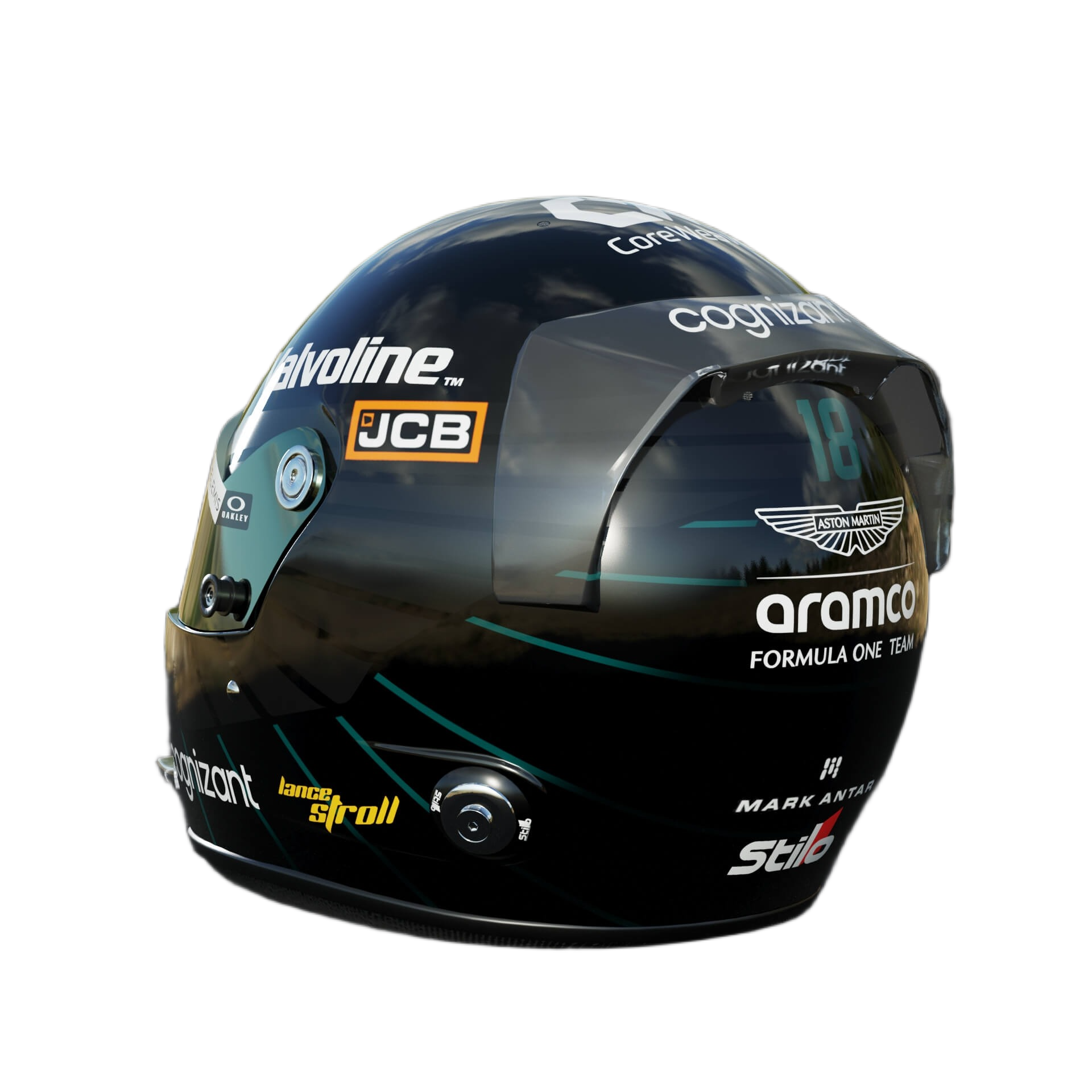 Handcrafted Lance Stroll Inspired 2026 Racing Display Helmet – 1:1 Scale