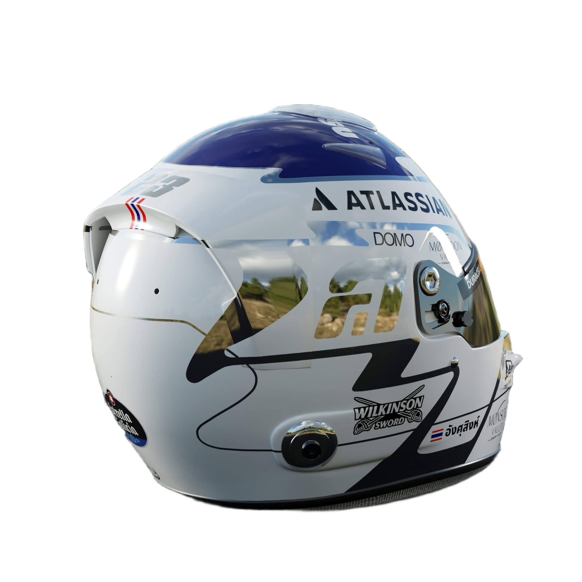 Handcrafted Alexander Albon Inspired 2026 Racing Display Helmet – 1:1 Scale