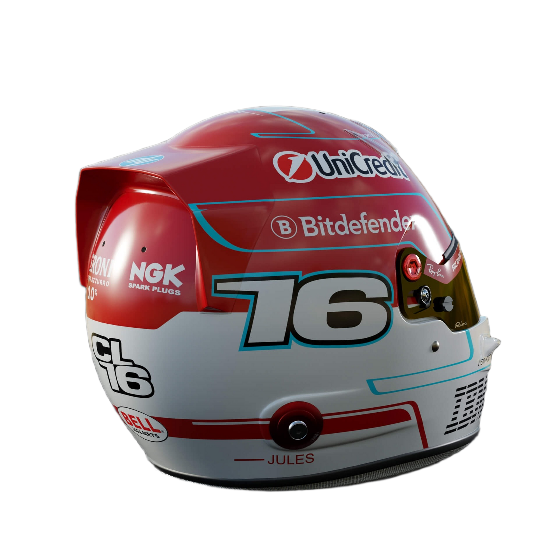 Handcrafted Charles Leclerc Inspired 2026 Racing Display Helmet – 1:1 Scale