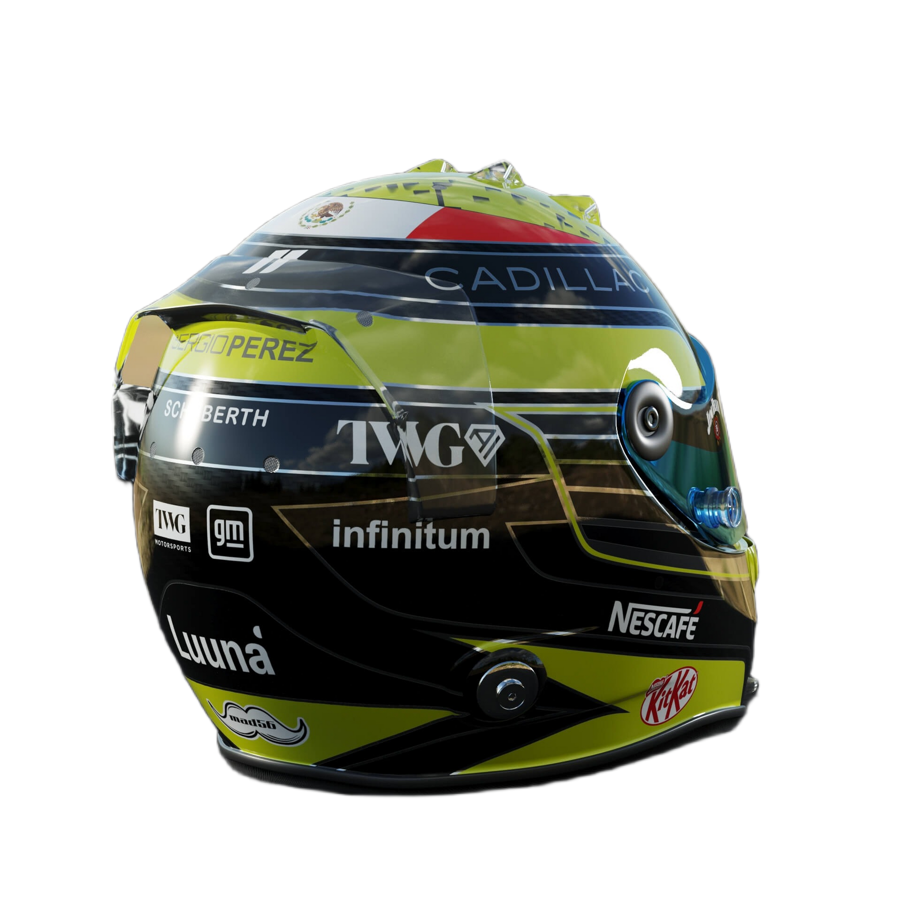 Handcrafted Sergio Perez Inspired 2026 Racing Display Helmet – 1:1 Scale