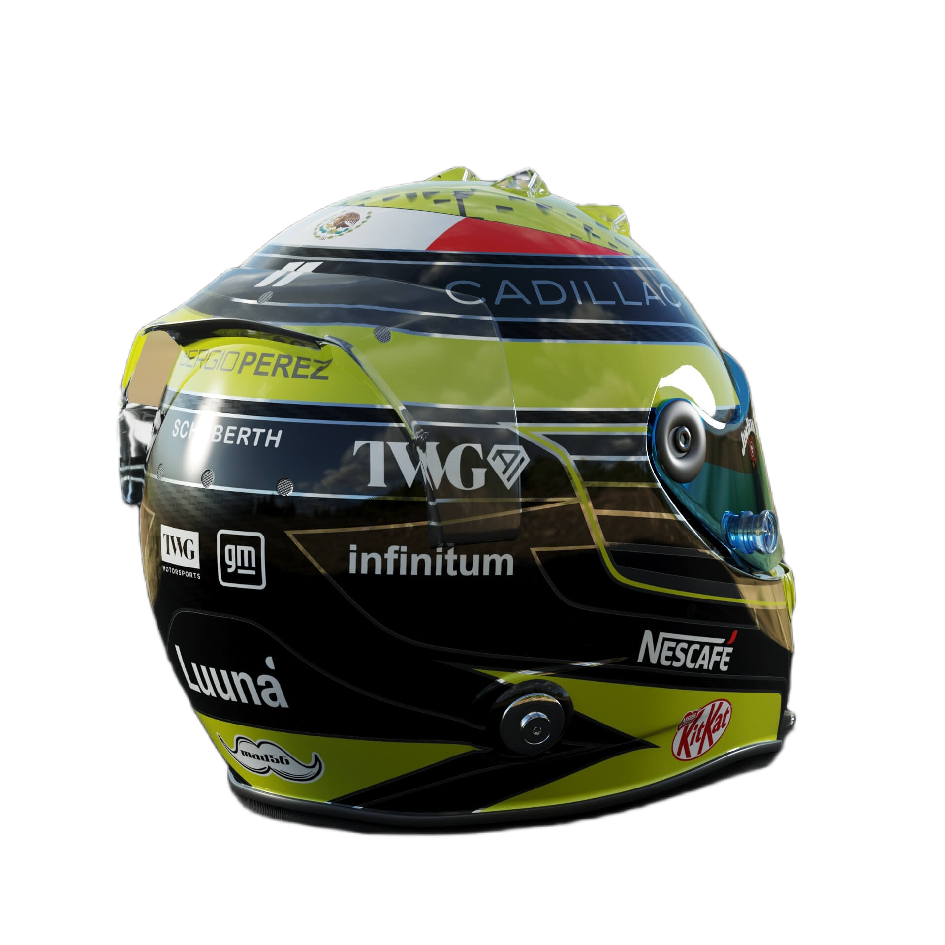 Handcrafted Sergio Perez Inspired 2026 Racing Display Helmet – 1:1 Scale