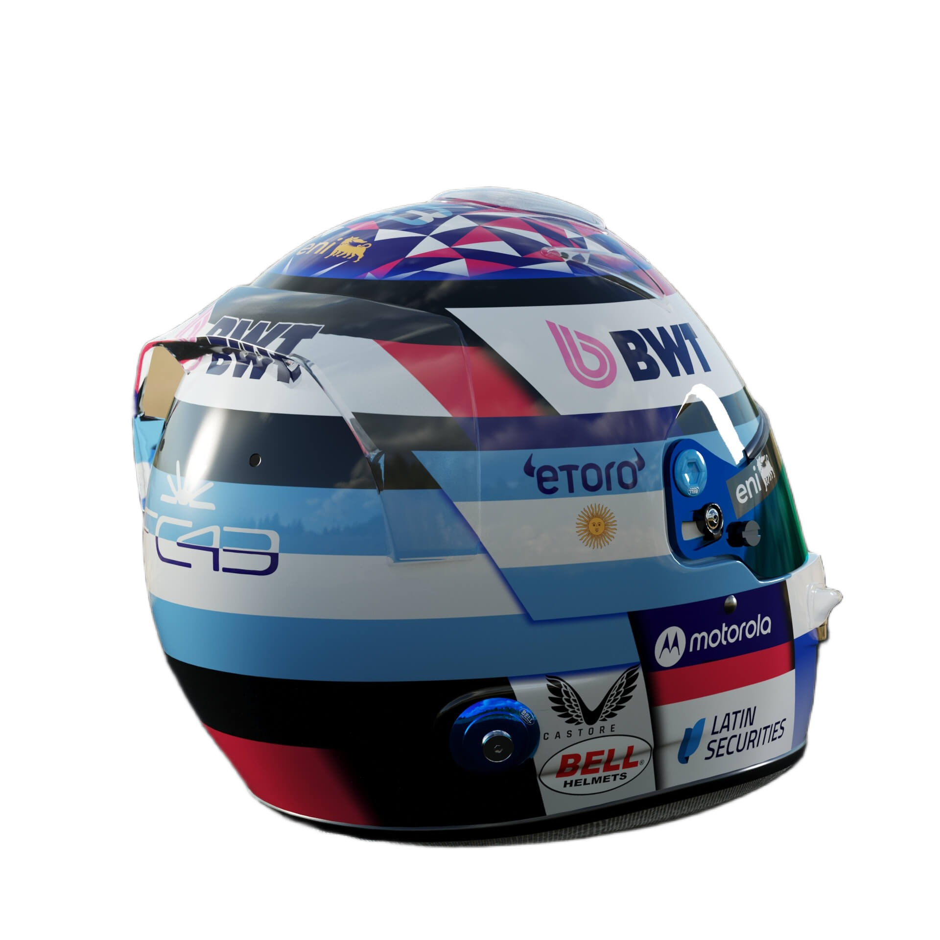 Handcrafted Franco Colapinto Inspired 2026 Racing Display Helmet – 1:1 Scale