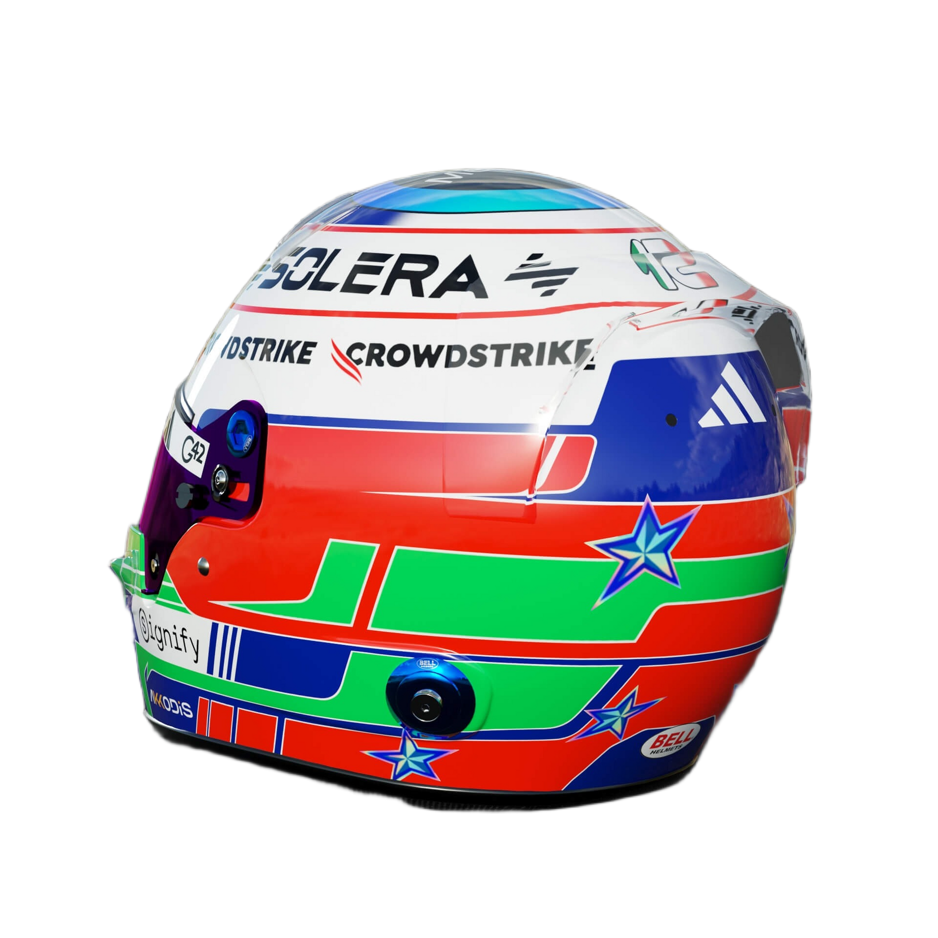 Handcrafted Kimi Antonelli Inspired 2026 Racing Display Helmet – 1:1 Scale