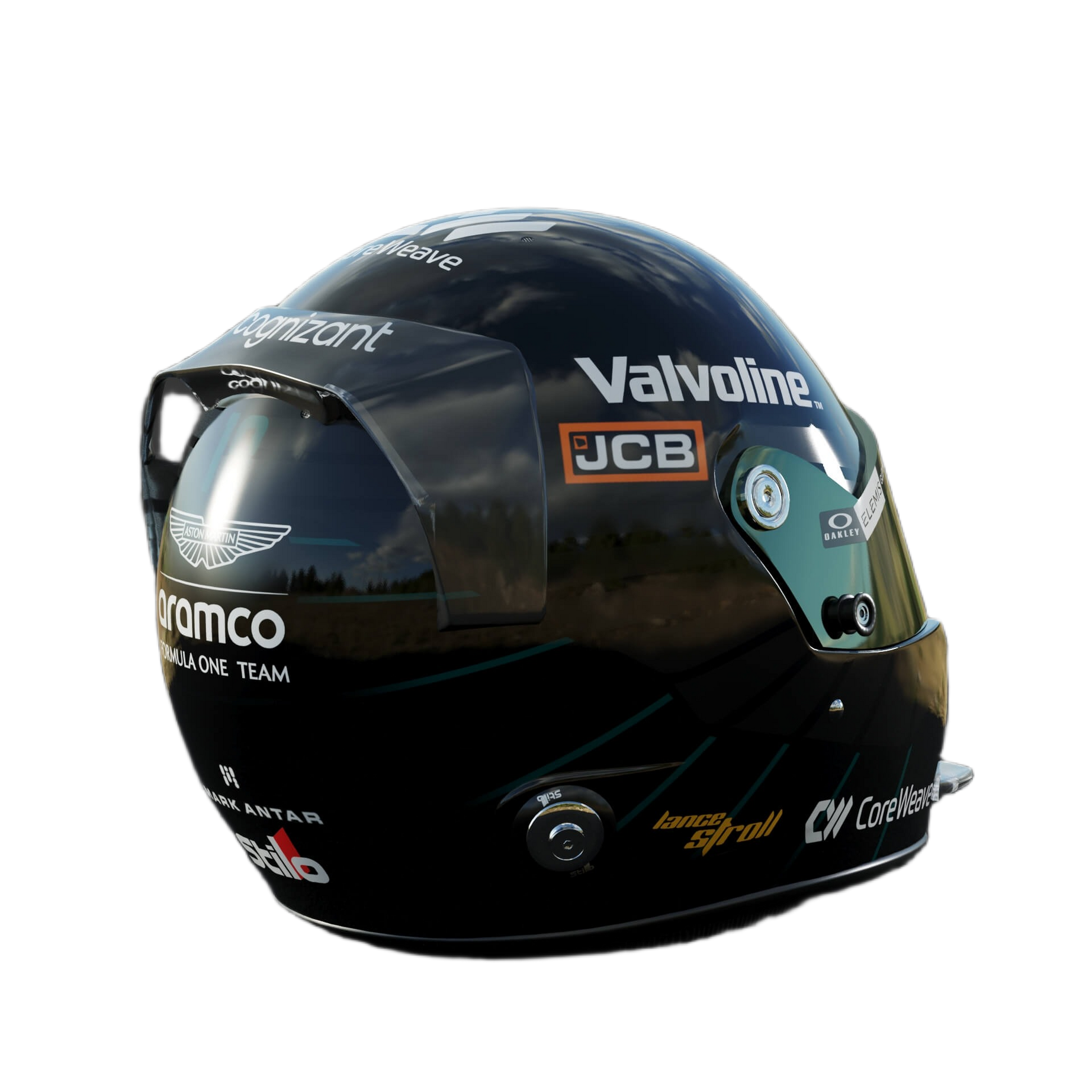 Handcrafted Lance Stroll Inspired 2026 Racing Display Helmet – 1:1 Scale