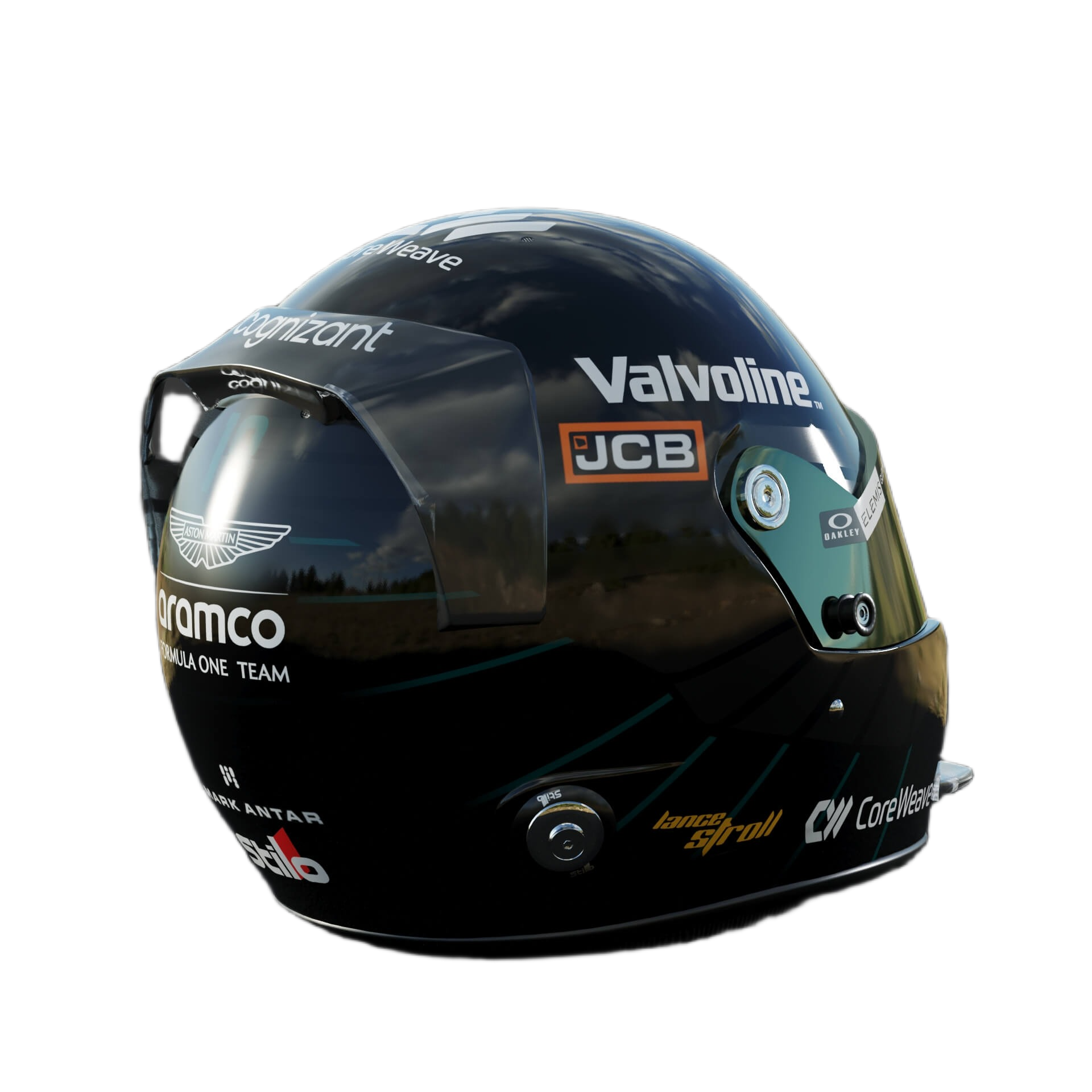 Handcrafted Lance Stroll Inspired 2026 Racing Display Helmet – 1:1 Scale